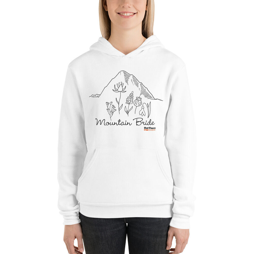 ‘Mountain Bride’ hoodie. Photo courtesy of the OutThere Colorado Store via Printful.