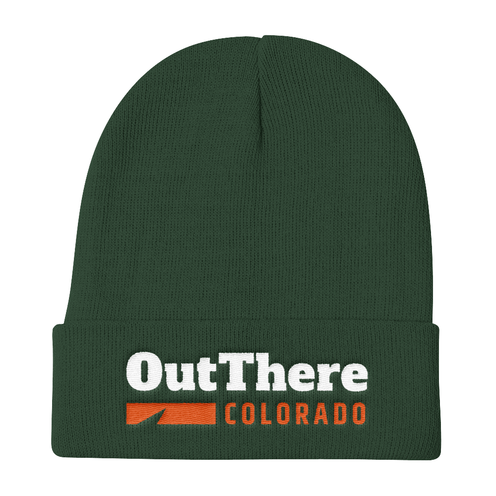 Original OutThere Colorado Embroidered Beanie. Photo courtesy of the OutThere Colorado Store via Printful.