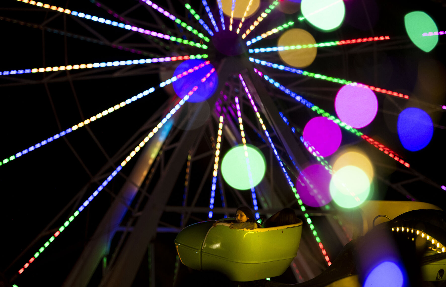 Carnival rides at the Colorado State Fair in Pueblo, Colo., on Friday, August 27, 2021. The fair kicked off on Friday and runs through Sept. 6. at the Colorado State Fairgrounds. (Chancey Bush/ The Gazette) (Chancey Bush/ The Gazette)