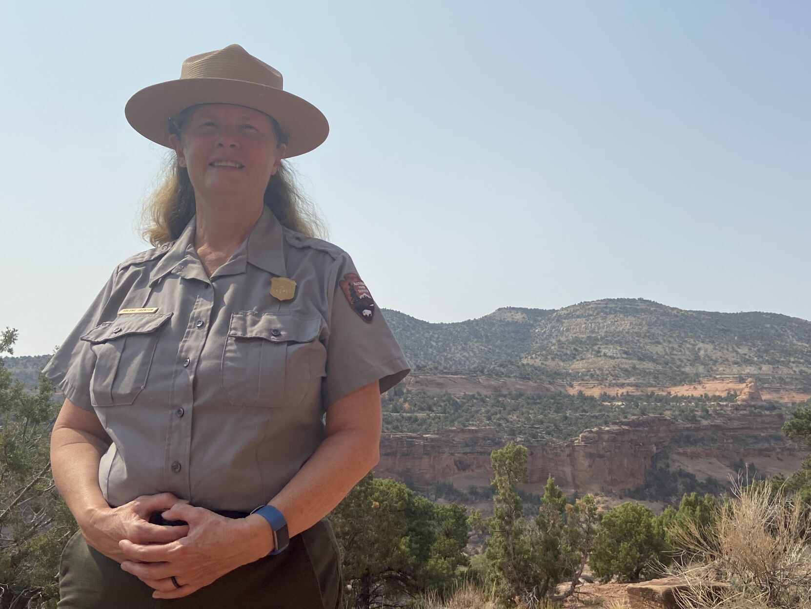 Arlene Jackson, chief of interpretation, education and community outreach at Colorado National Monument, says her park has seen a 30% growth in visitation over last year. (Michael Karlik, colorado politics)