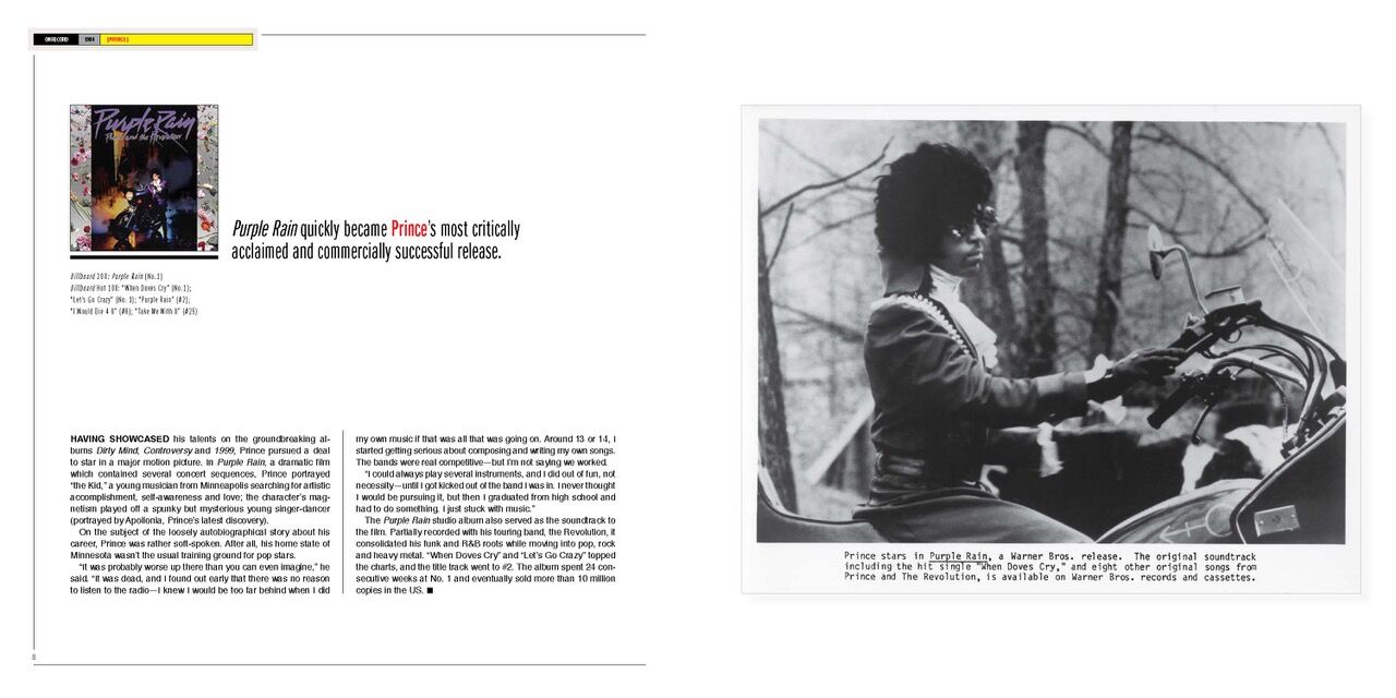 The entry on Prince’s “Purple Rain” album in Denver Post music writer G. Brown’s “On Record 1984” book. (Courtesy photo)