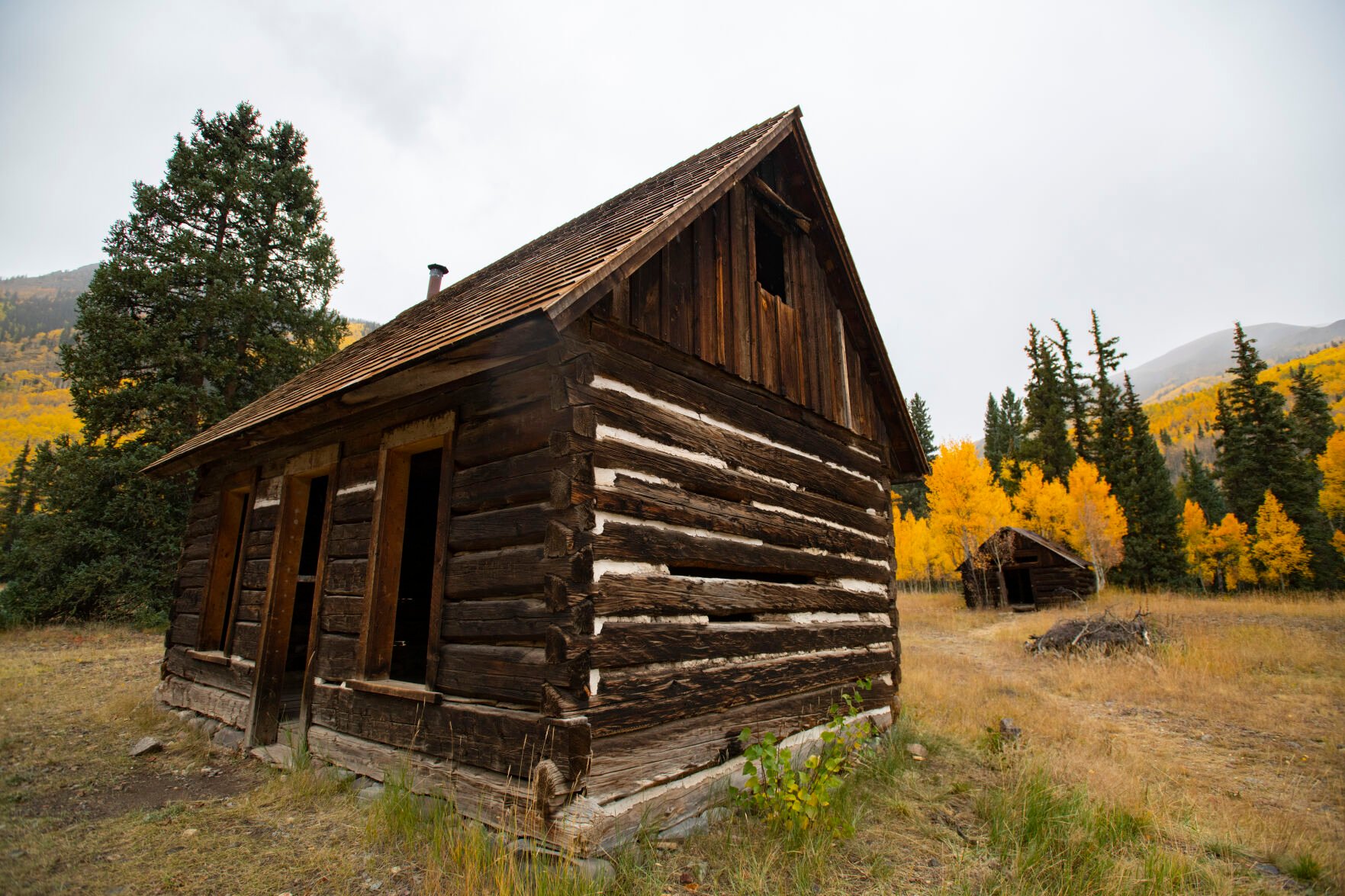 The ghost town of Capitol City is surrounded by the turning aspens on Engineer Pass Tuesday, Sept. 28, 2021. (The Gazette, Christian Murdock) (Christian Murdock/The Gazette)
