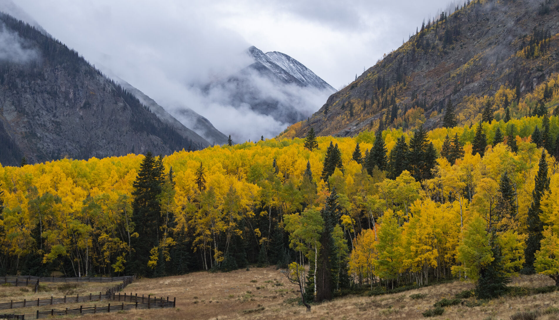 The clouds begin to break on Engineer Pass outside Lake City, Colo., after a storm dropped rain and snow on the San Juan Mountains Tuesday, Sept. 28, 2021. (The Gazette, Christian Murdock) (Christian Murdock/The Gazette)