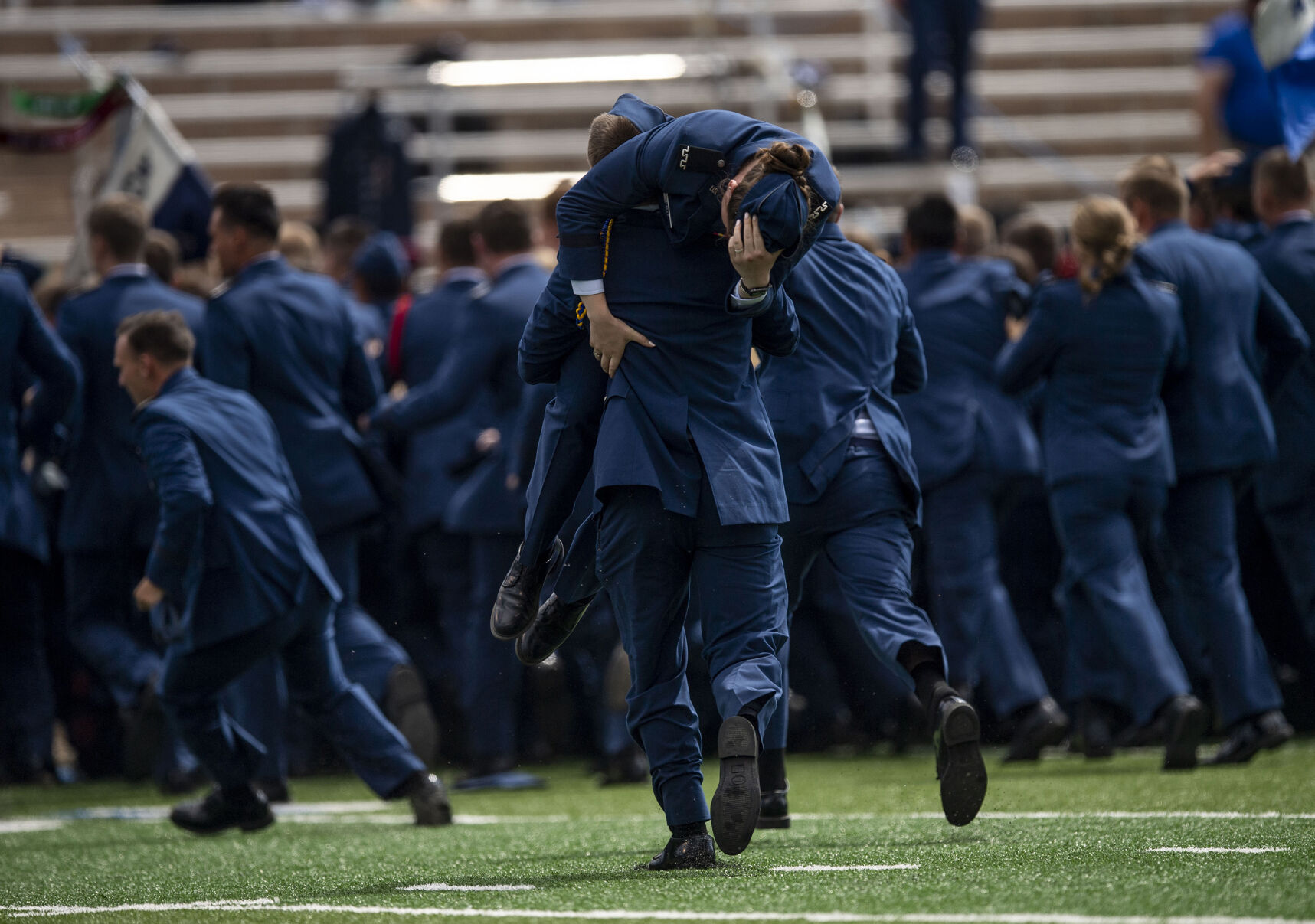 Scenes during the Air Force Falcons home football game against the Lafayette Leopards at Falcon Stadium at the United States Air Force Academy in Colorado Springs, Colo. on Sept. 4, 2021. The Air Force Falcons won the game against the Lafayette Leopards by a score of 35-14. (Chancey Bush/ The Gazette) (Chancey Bush/ The Gazette)