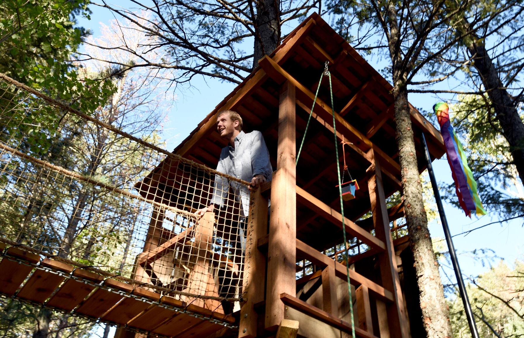 Aaron Smith is the founder of Treecraft, a custom treehouse design-build business based in Fort Collins. (Photo courtesy of Cliff Grassmick)