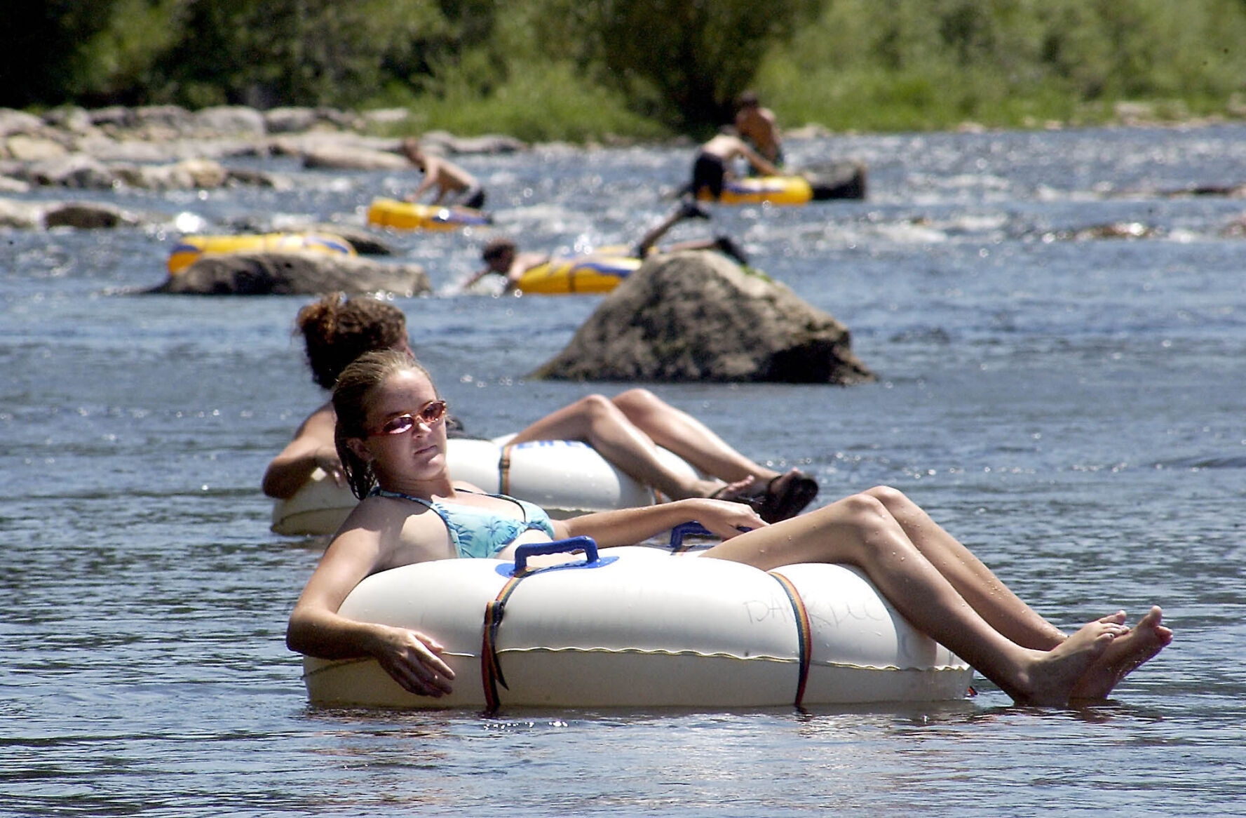 Maddie Reynolds takes a casual float down the Yampa River near Steamboat Springs in 2005. (The Associated Press file)