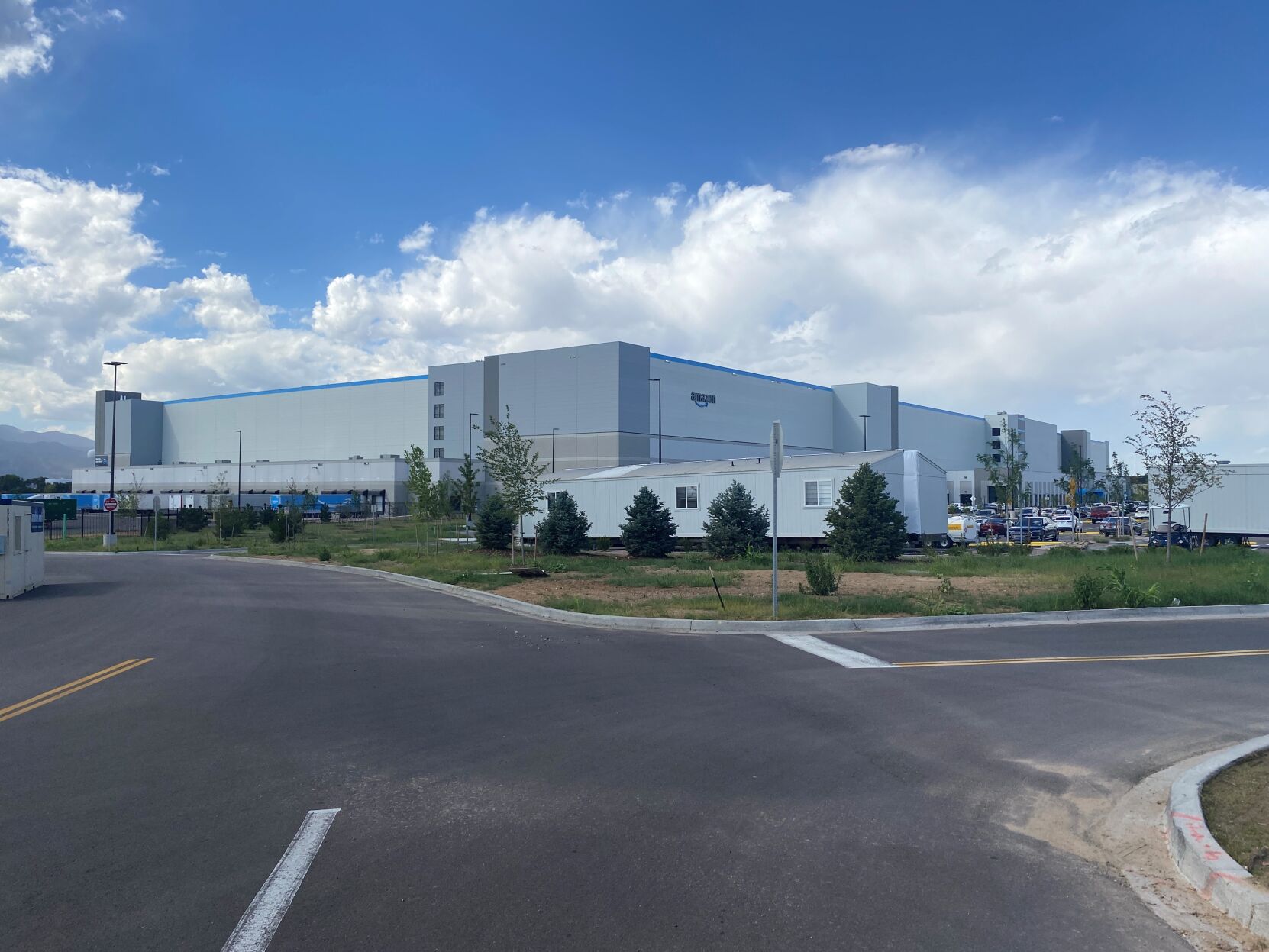 Amazon opened a 3.7 million-square-foot fulfillment center in July in the Colorado Springs Airport’s Peak Innovation Park. The Seattle-based online sales giant plans to hire 2,200 more people in the Colorado Springs area and 2,700 in the Denver area to staff several new facilities. (By Wayne Heilman/wayneh@gazette.com)