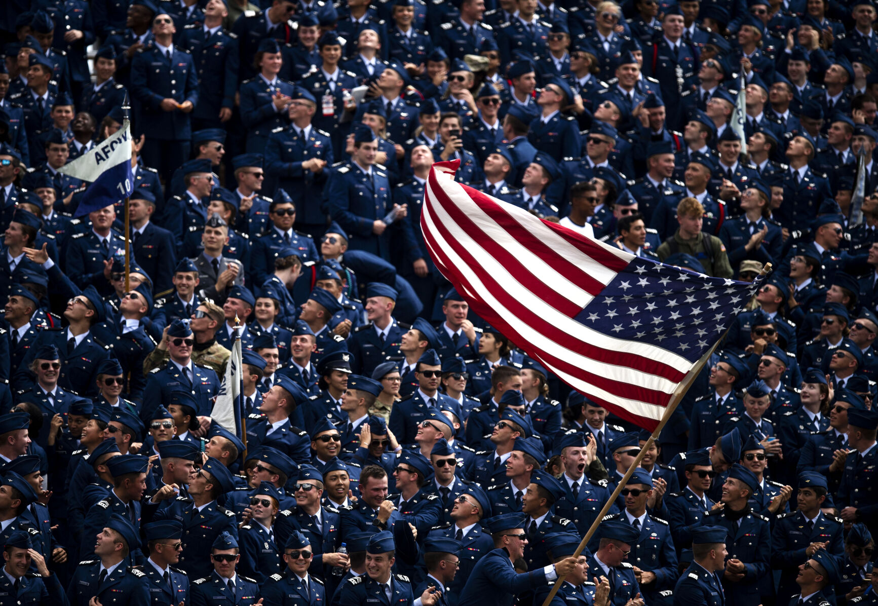 Scenes during the Air Force Falcons home football game against the Lafayette Leopards at Falcon Stadium at the United States Air Force Academy in Colorado Springs, Colo. on Sept. 4, 2021. The Air Force Falcons won the game against the Lafayette Leopards by a score of 35-14. (Chancey Bush/ The Gazette) (Chancey Bush/ The Gazette)
