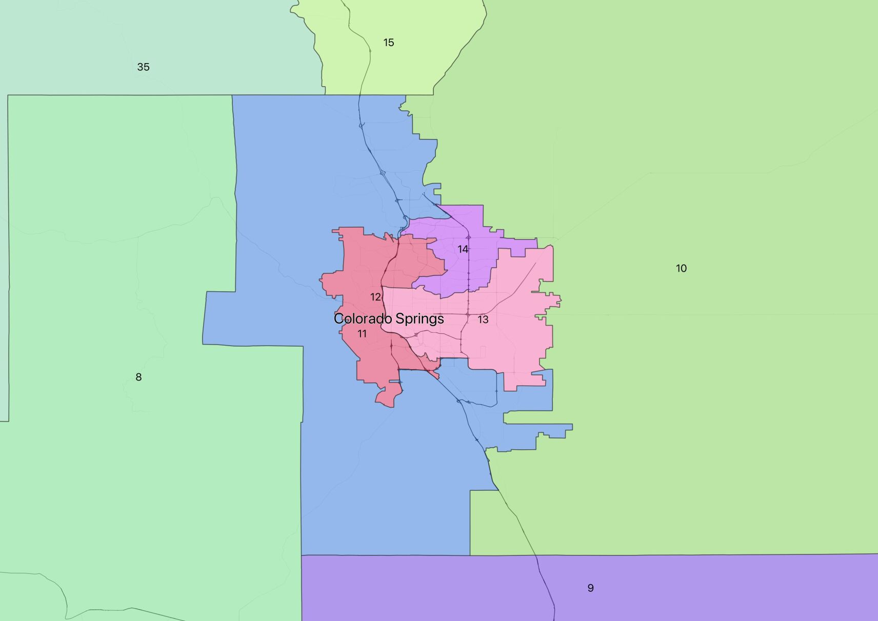 Preliminary Senate draft map - Colorado Springs