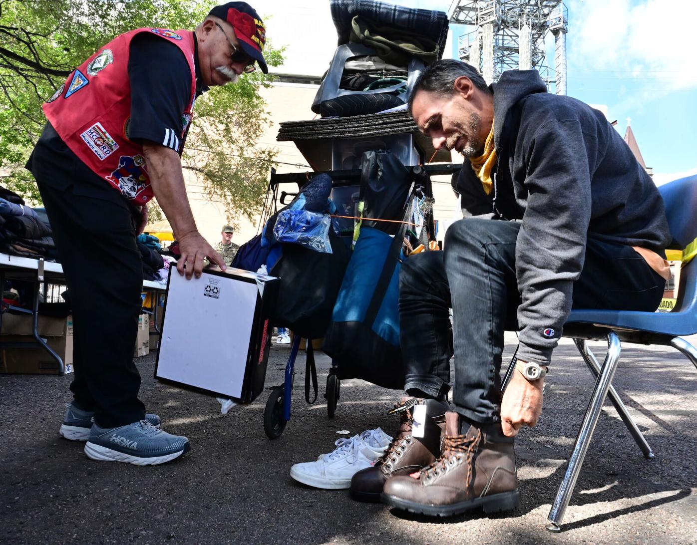 Homeless veterans in Colorado Springs offered a hand up and a handout ahead of cold winter months