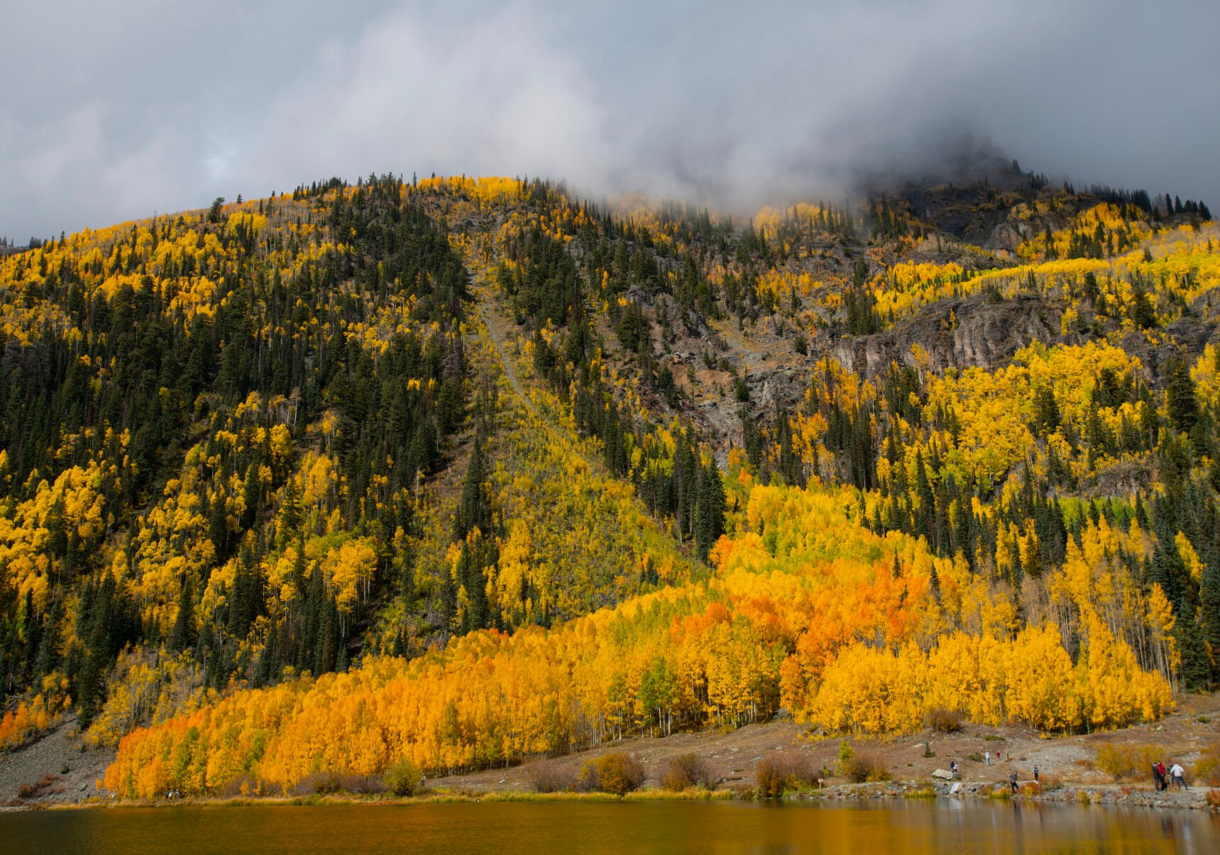 The hills turn to gold on Red Mountain Pass in the San Juan Mountains of Colorado Wednesday, Sept. 29, 2021. (The Gazette, Christian Murdock) (Christian Murdock/The Gazette)