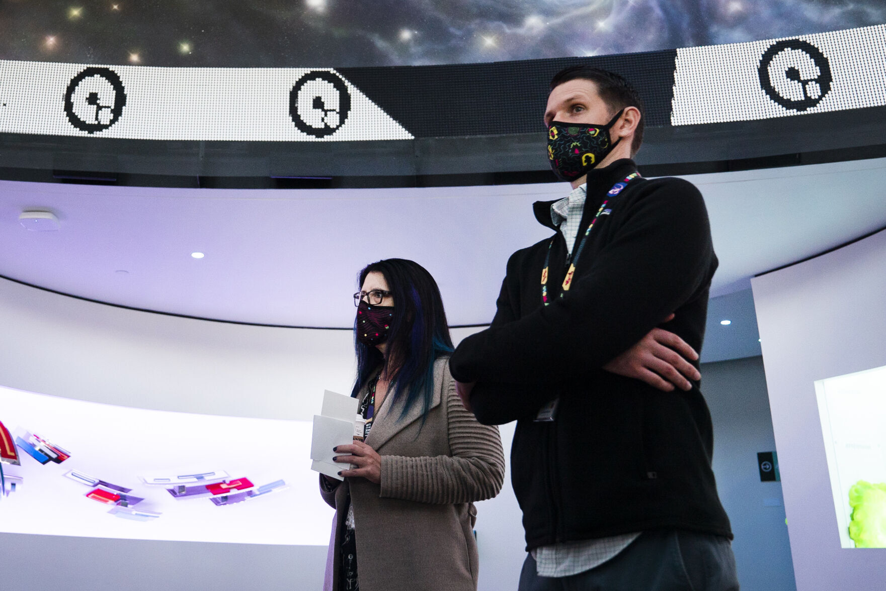 CEOs Ali Rubinstein and Carl Christensen welcome everyone during a media tour of Meow Wolf Convergence Station on Tuesday, September 14, 2021 in Downtown Denver. Convergence Station opens to the public on September 17. (Photo by Katie Klann/Denver Gazette) (Katie Klann The Gazette)