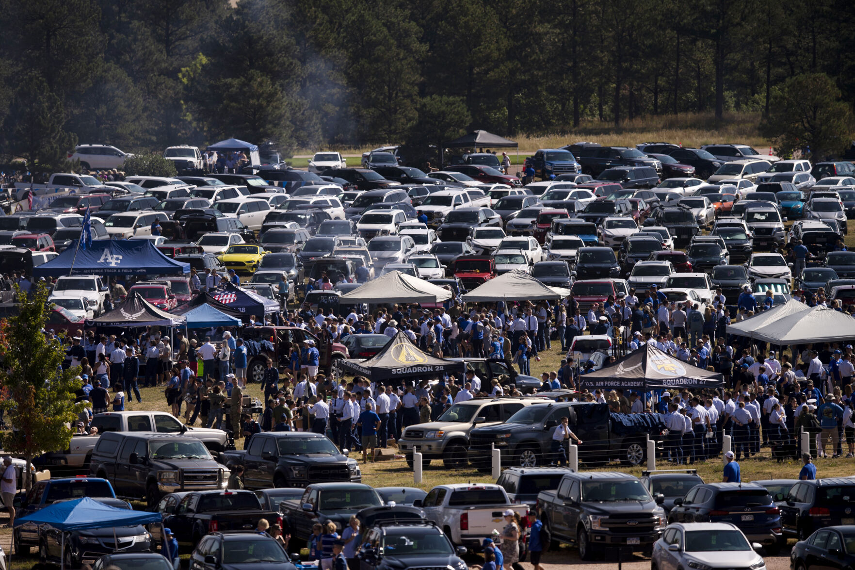 Scenes during the Air Force Falcons home football game against the Lafayette Leopards at Falcon Stadium at the United States Air Force Academy in Colorado Springs, Colo. on Sept. 4, 2021. The Air Force Falcons won the game against the Lafayette Leopards by a score of 35-14. (Chancey Bush/ The Gazette) (Chancey Bush/ The Gazette)