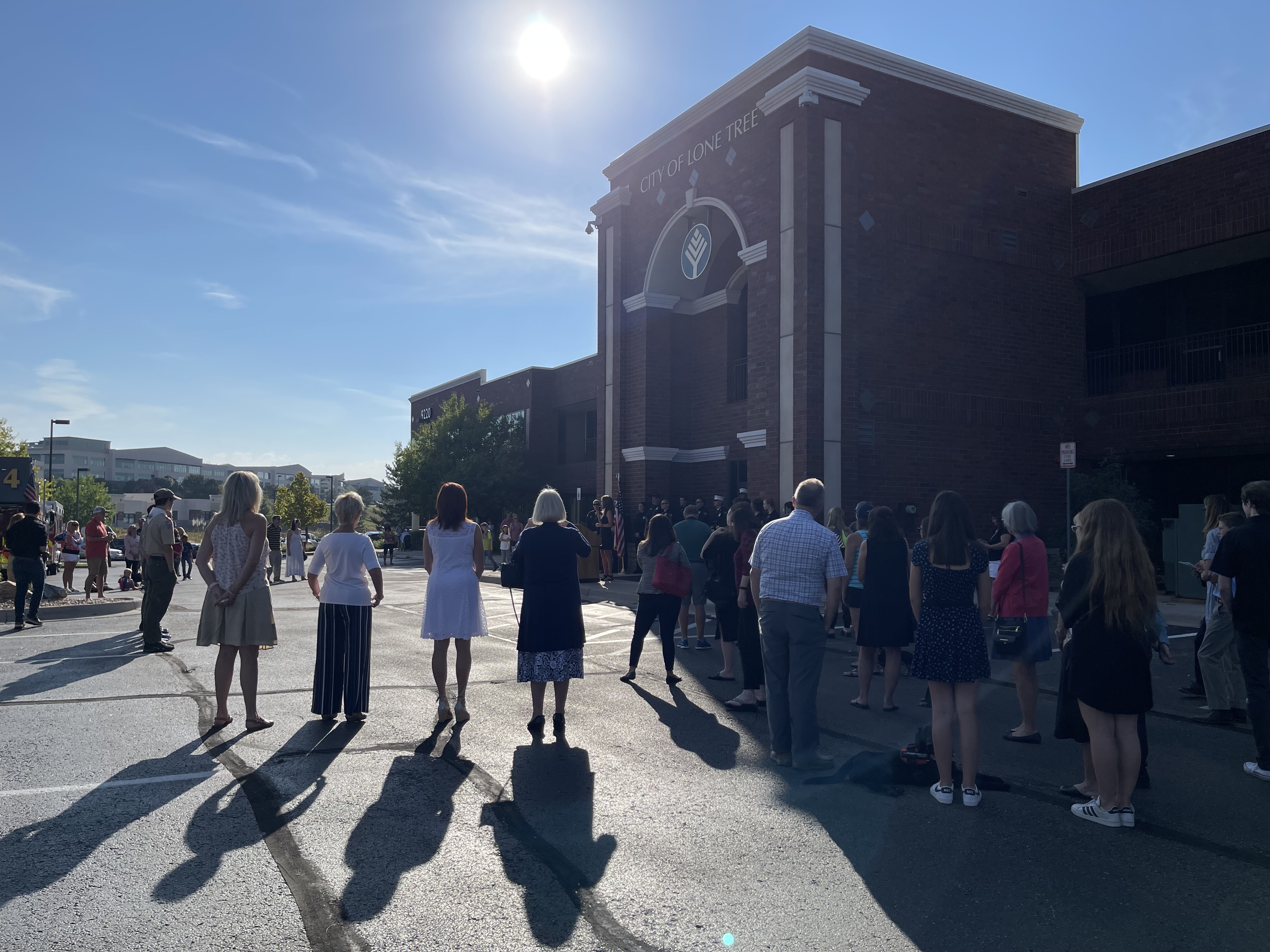 About 80 people gathered at Lone Tree's City Hall on Saturday morning for the first ever raising of the 9/11 Flag of Honor on the 20th anniversary of the Sept. 11 attacks. (DavidMullenBreaking News Reporterdavid.mullen@gazette.comhttps://secure.gravatar.com/avatar/349fcb3ec304c9bbf2b50a05578938e7?d=mm&r=g)