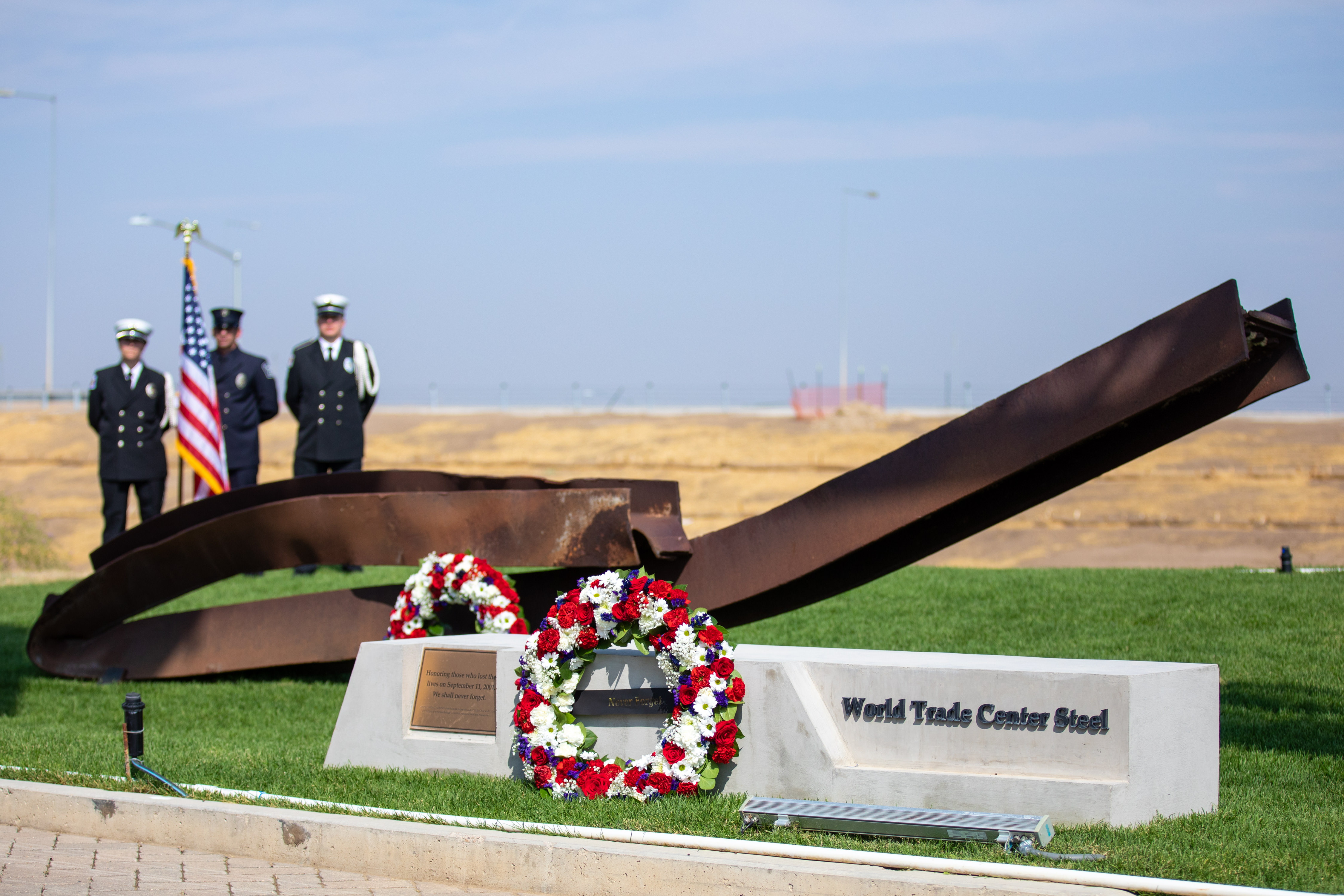 A Sept. 11 memorial at Denver Fire Department Station 35 was dedicated to the victims who died on that fateful day and first responders on the eve of the 20th anniversary of the attacks. (Peter Scott Barta)