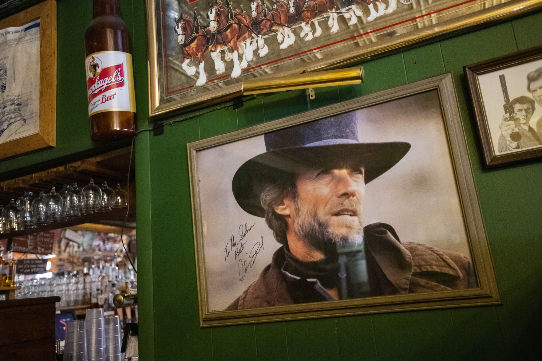 An autographed picture of actor Clint Eastwood hangs on a wall at the historic Minturn Saloon. (Photos by Christian Murdock, The Gazette)