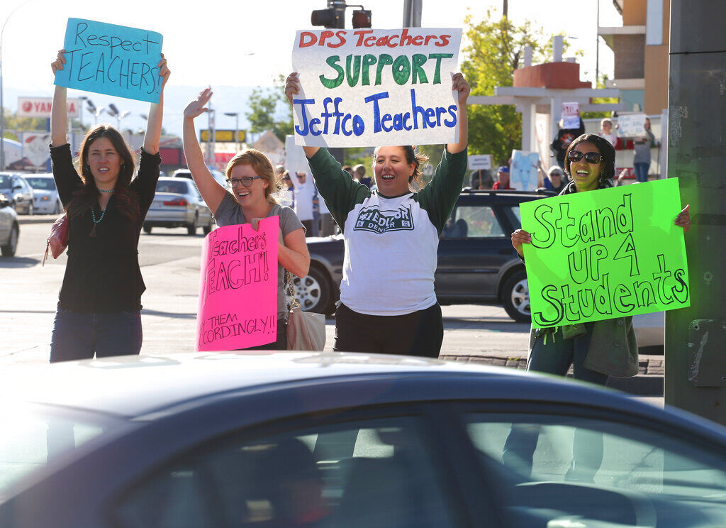 Associated Press file photo In 2014, demonstrators protest the Jefferson County School Board conservative majority’s plan to form a special committee to reevaluate school curriculum after the school board refused to back off plans to review Advanced Placement U.S. history courses for what they regarded as unpatriotic content. (JoeyBunchjoey.bunch@coloradopolitics.comhttps://secure.gravatar.com/avatar/66505e98f9e3fed10e6a3b9a1fc4ca22?d=mm&r=g)