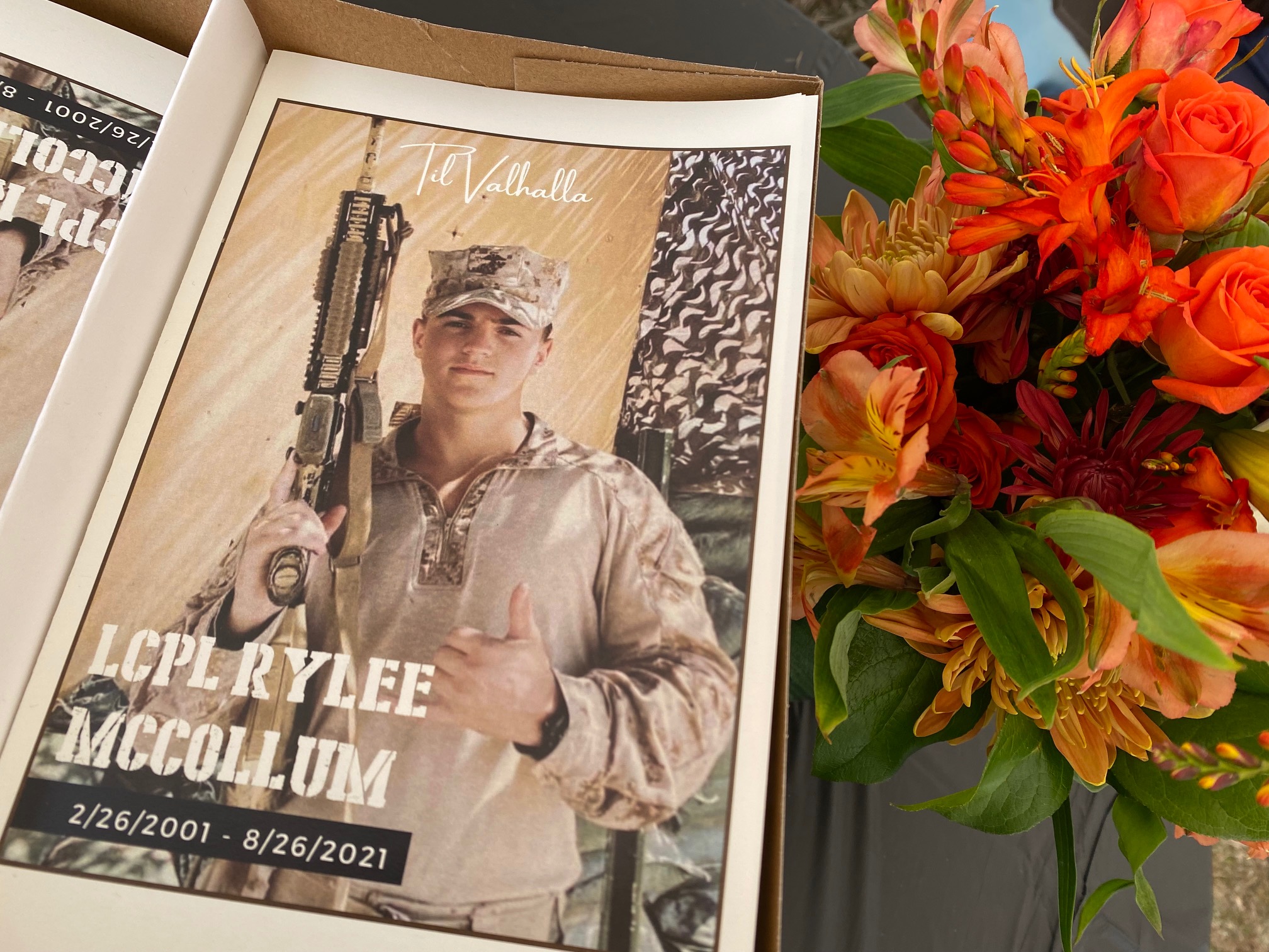 The program created for Rylee's funeral. 1000 people turned out in cold weather to pay tribute. (Carol McKInley)