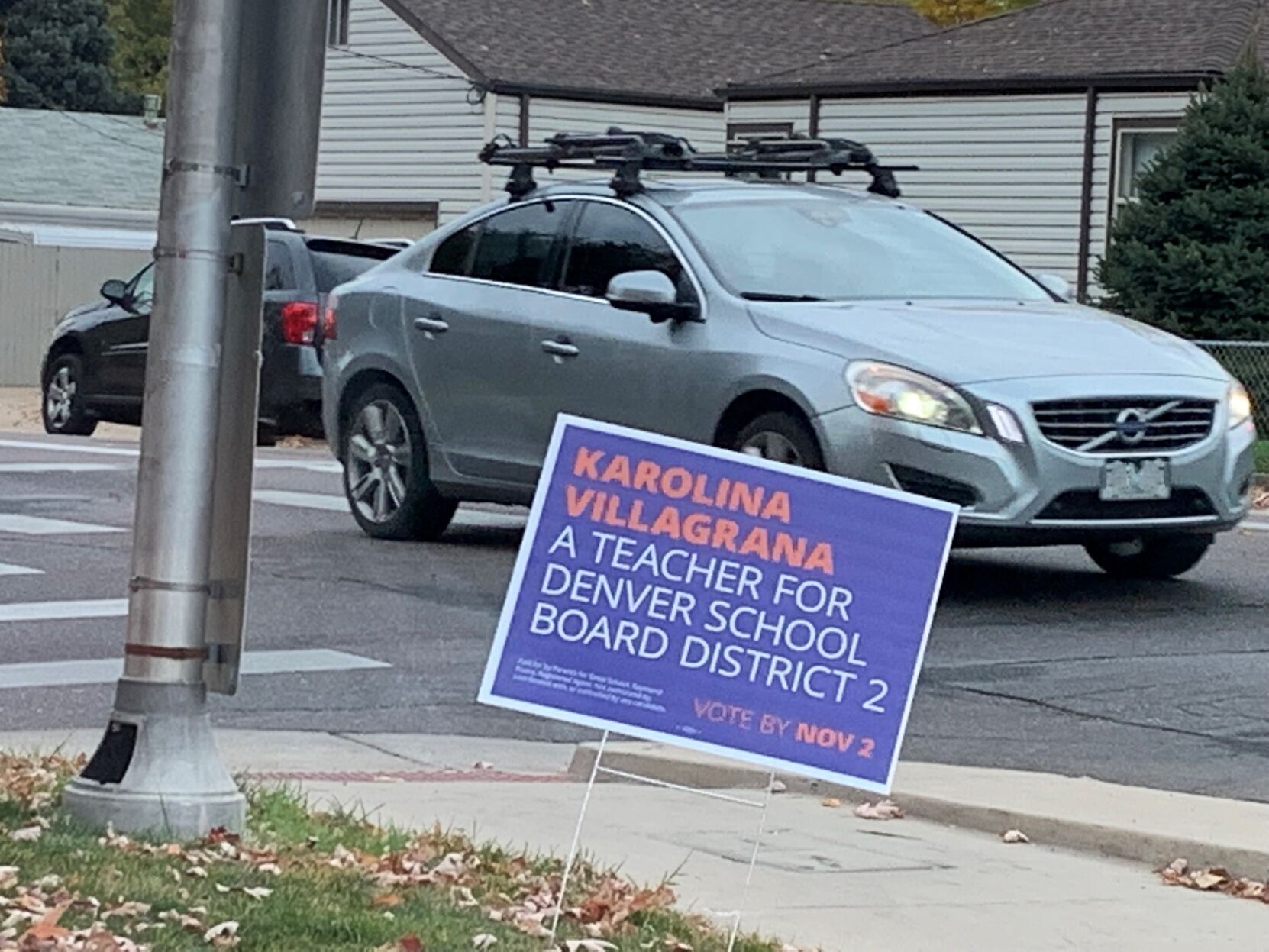 Asign touts Karolina Villagrana for the District 2 seat on the Denver Public Schools Board of Education in October. (MarianneGoodlandmarianne.goodland@coloradopolitics.comhttps://secure.gravatar.com/avatar/125a14b7bd9266f61a445ec13b1d3605?d=mm&r=g)