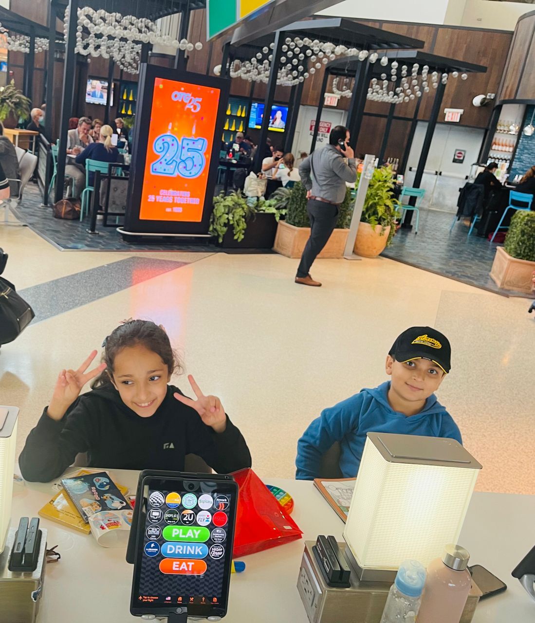 The Siddiqi family at Newark Airport in New York before flying to Denver. (Photo provided by Ahmad Siddiqi)