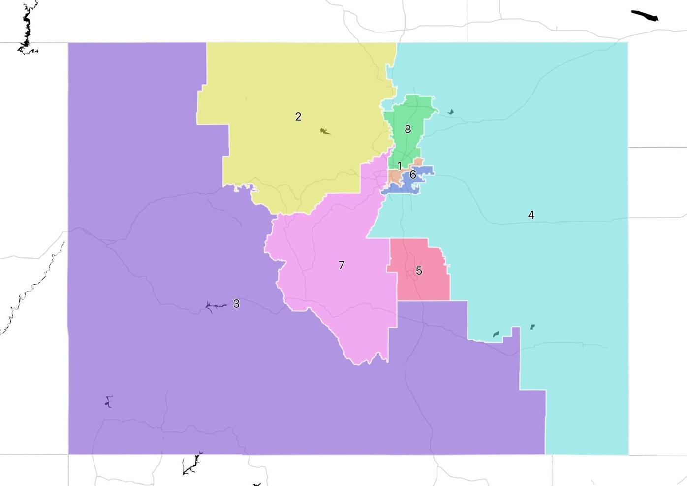 Final adopted congressional redistricting map