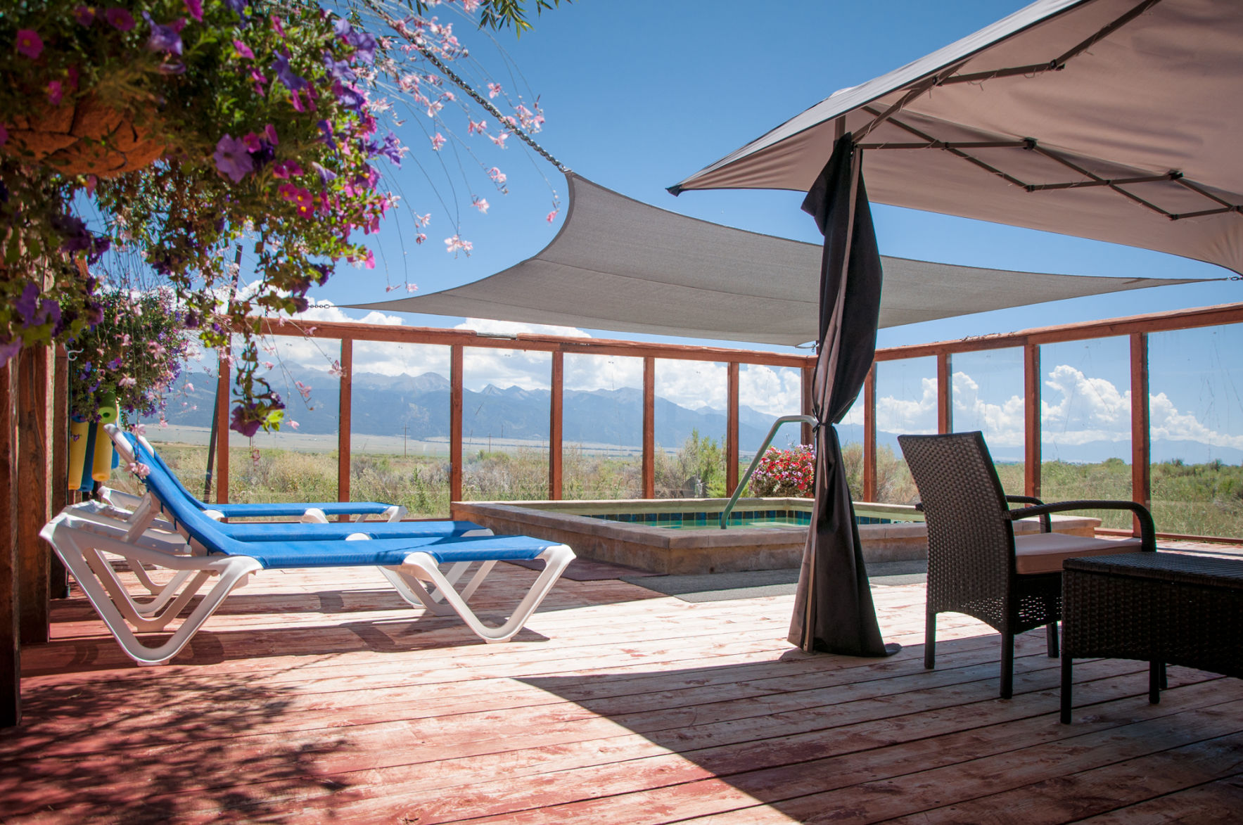 The three pools at Joyful Journey Hot Springs look out to views of the Sangre de Cristo mountain bordering the San Luis Valley. Photo courtesy: Joyful Journey Hot Springs (courtesy of Joyful Journey Hot Springs)