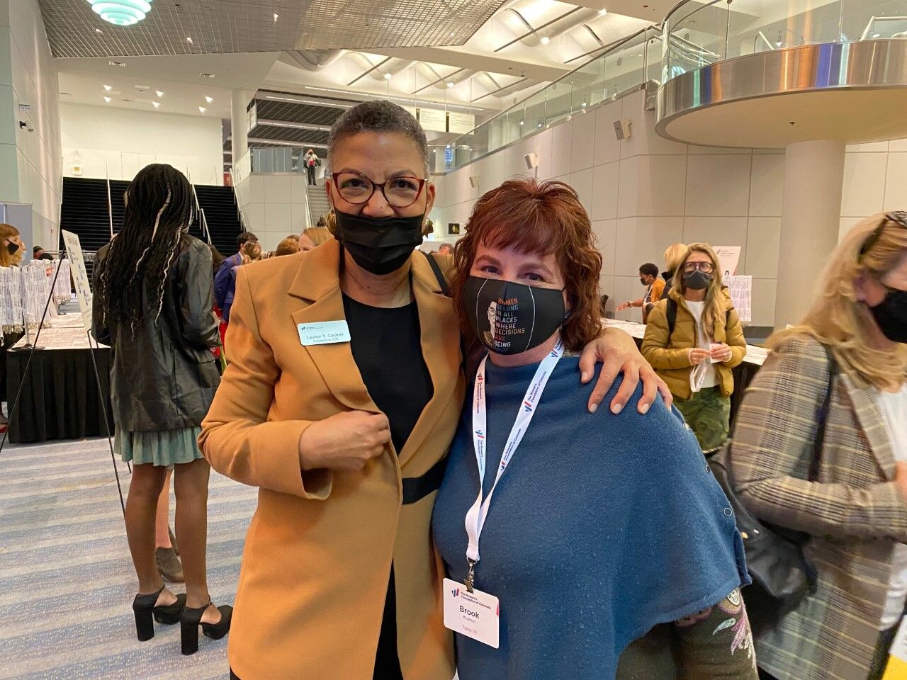 Lauren Casteel, left, president and CEO of the Women's Foundation of Colorado, and Brook Kramer.
