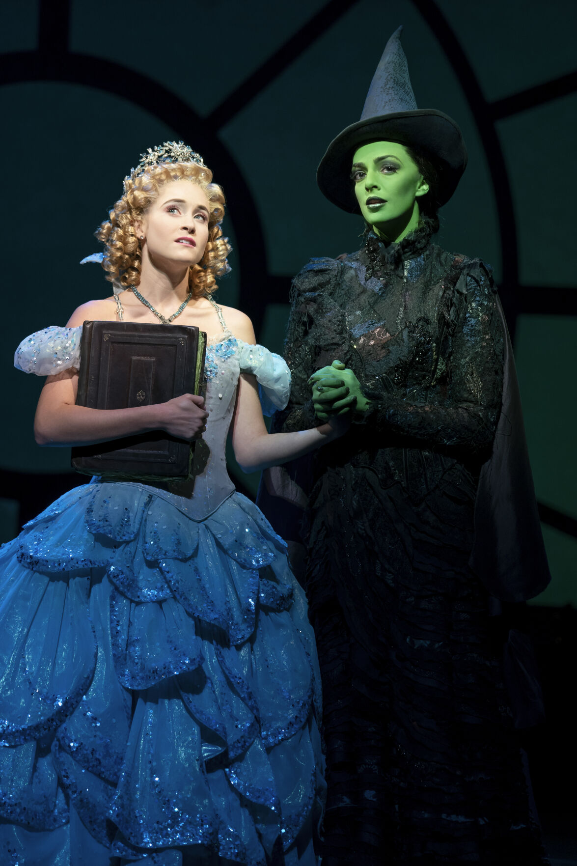 “Wicked” featuring Talia Suskauer, right, and Allison Bailey. (Courtesy of Joan Marcus)