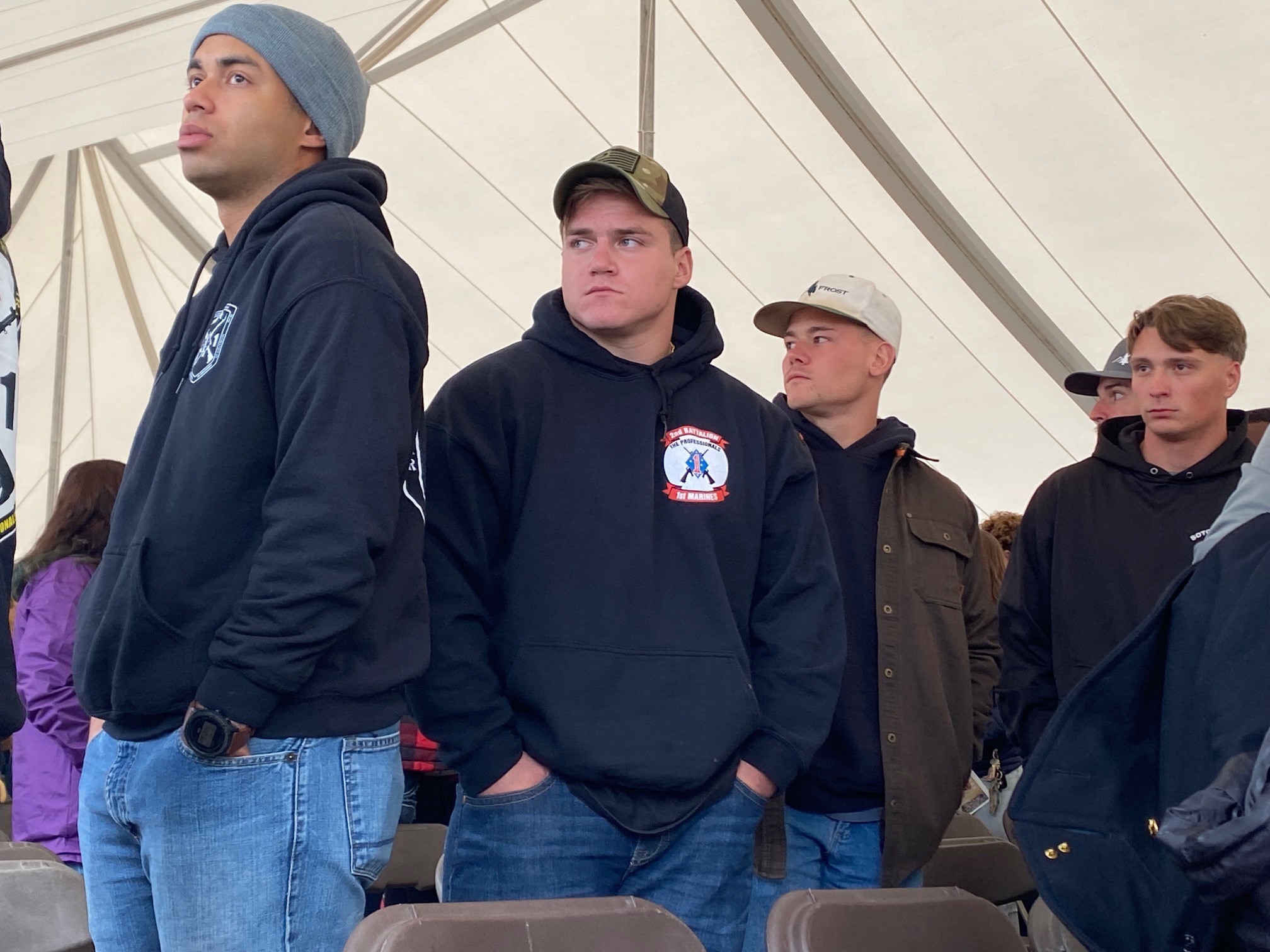 Sixty Marines from the 2/1 made the trip to Jackson, Wyoming from Camp Pendleton the day of Rylee McCollum's funeral. (Carol McKinley)