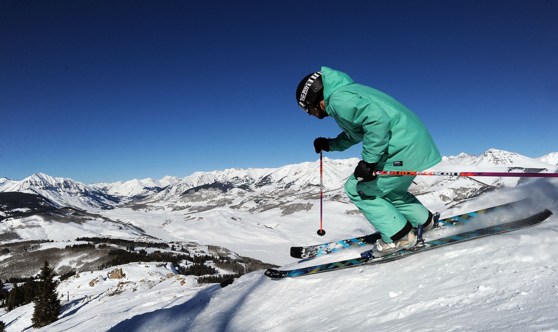 Local extreme skier Caleb Mullen skis the North Face area at Crested Butte Mountain Resort under sunny skies in this file photo from January 2011. (Christian Murdock/The Gazette)