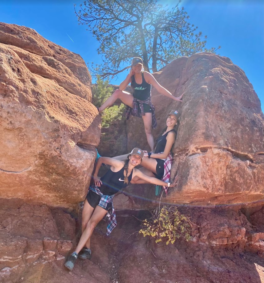 The founders of BABs Outside – Lacey Rivette, Tatum Russo, and Rachel Beisel (from top to bottom of the image). Courtesy photo.
