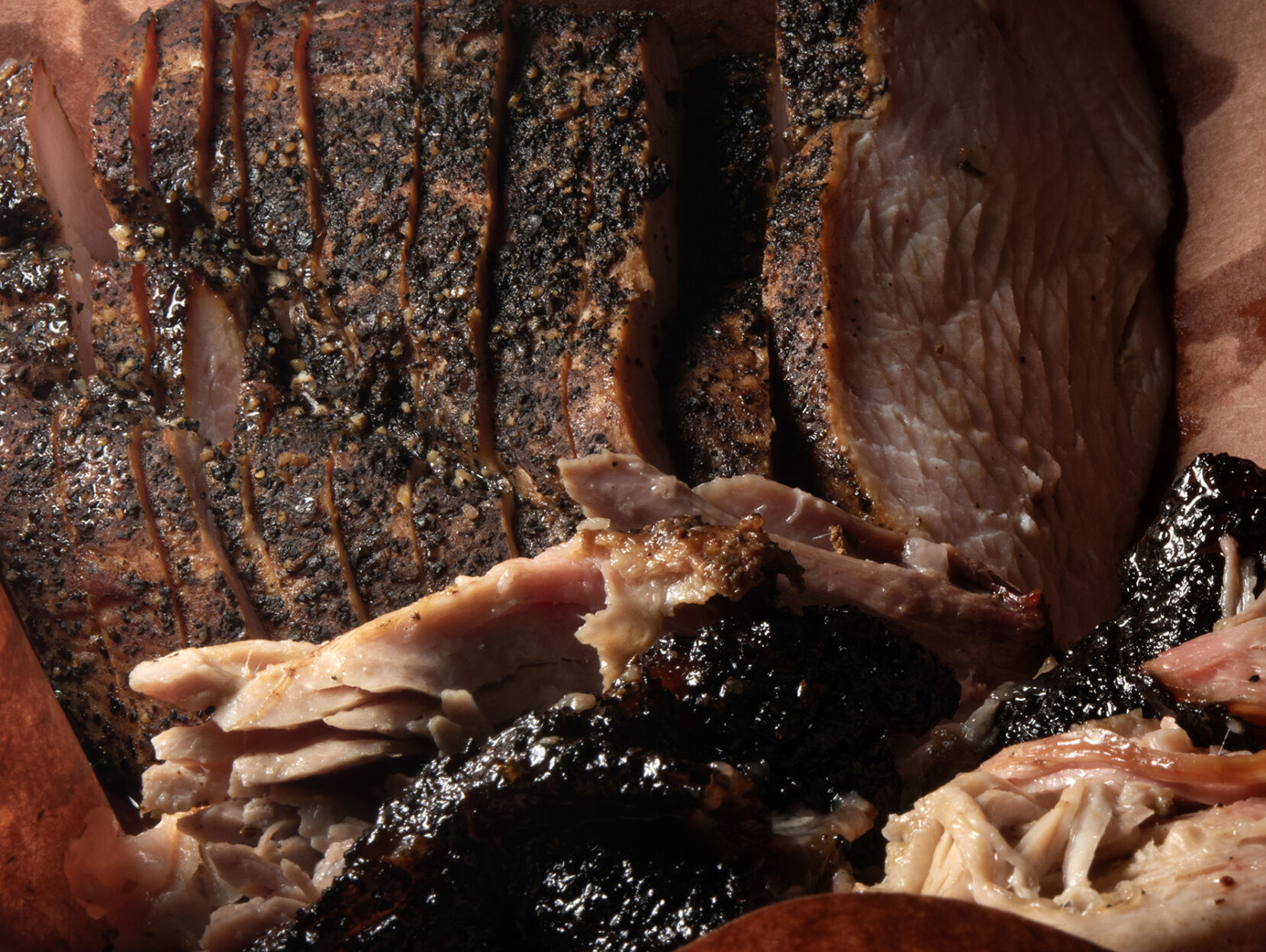 AJ’s Pit Bar-B-Q (Located at: 2180 S. Delaware St. Denver) “Pulled Pork with Sliced Turkey” Tuesday December 21, 2021. Photo by Jeff Kearney. (Jeff Kearney)