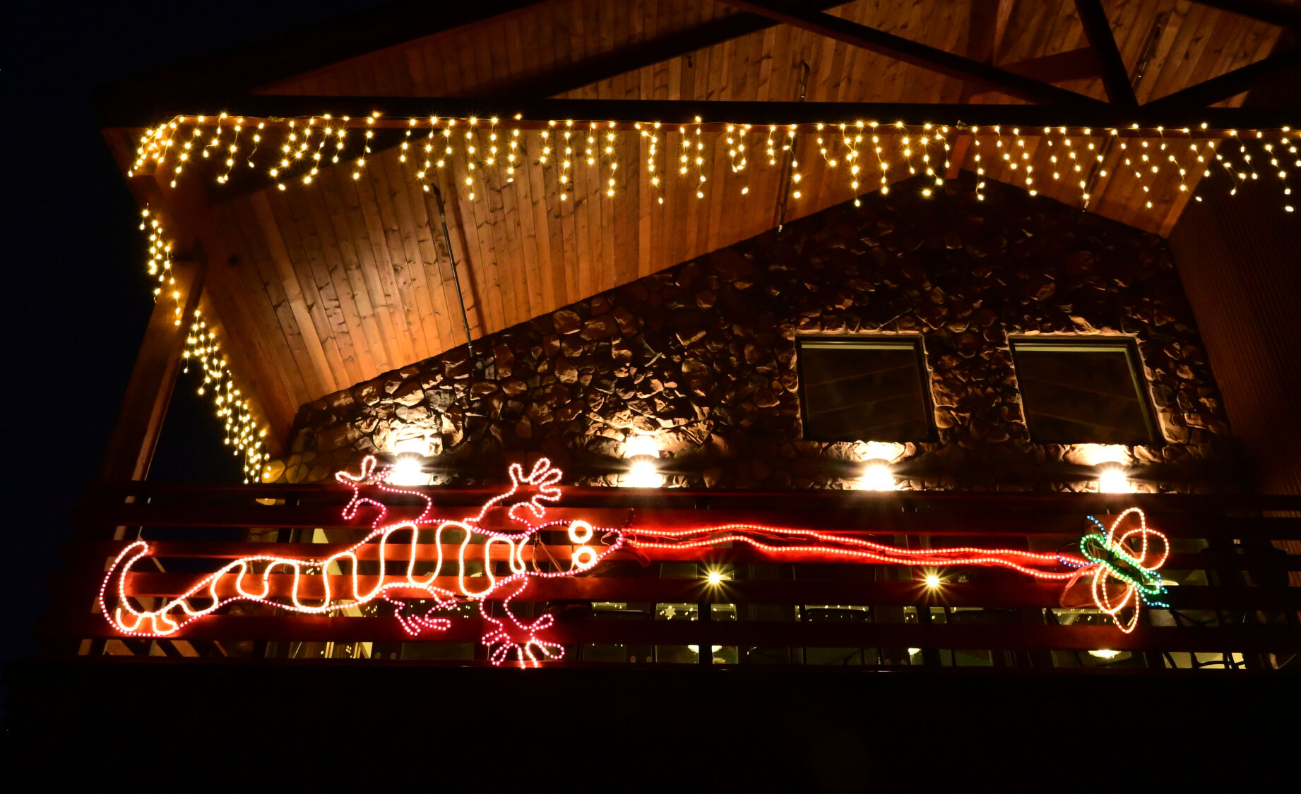 There are about 85 unique light sculptures at Electric Safari at the Cheyenne Mountain Zoo on Sunday, Dec. 5, 2021. (Photo by Jerilee Bennett, The Gazette) (Jerilee Bennett)