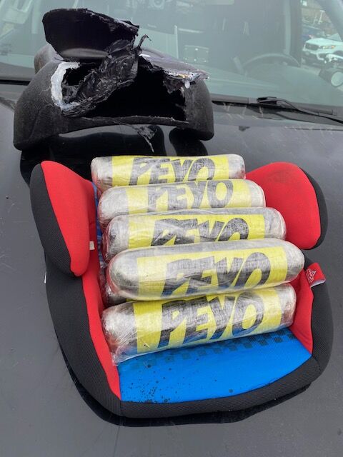 Authorities found nine packages labeled