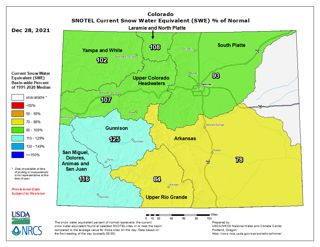 Colorado snowpack exceeding average after falling way behind earlier this season