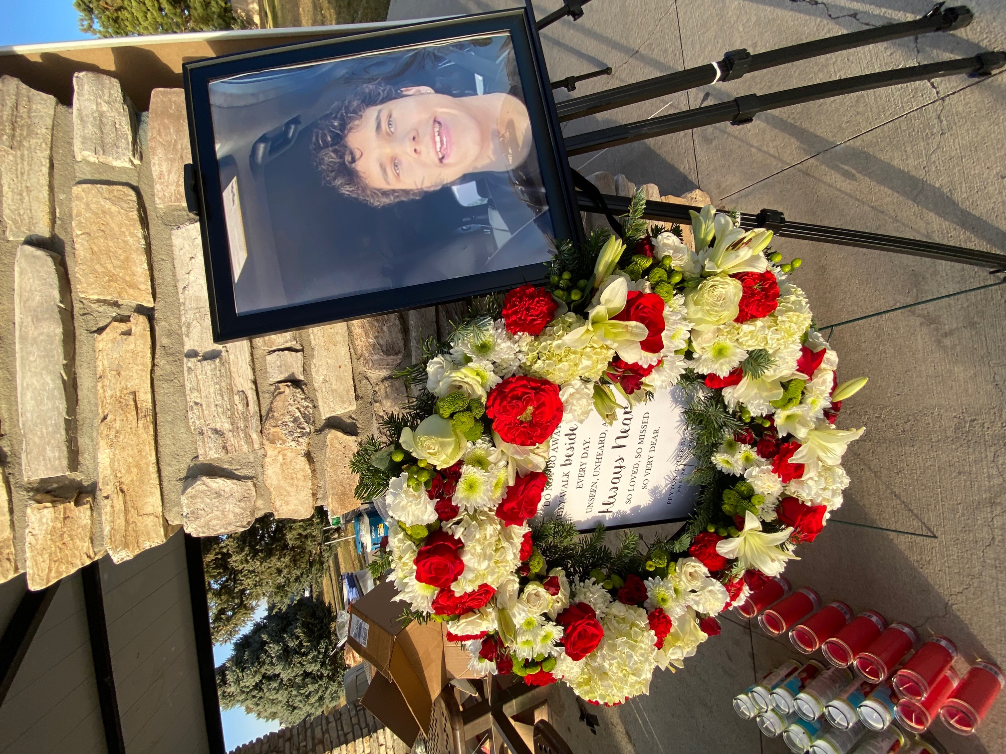 A gazebo at Aurora's Triangle Park is decorated with photos and a wreath dedicated to 17-year-old Peyton Blitstein, who was shot and killed Nov. 24, 2021. (CarolMcKinleyDenver Enterprise Reportercarol.mckinley@gazette.comhttps://denvergazette.com/content/tncms/avatars/5/c3/a0f/5c3a0fbe-1007-11ec-9e18-b7f42cfa4b0f.9565a0ce58866e86bcf18260621c2a46.png)