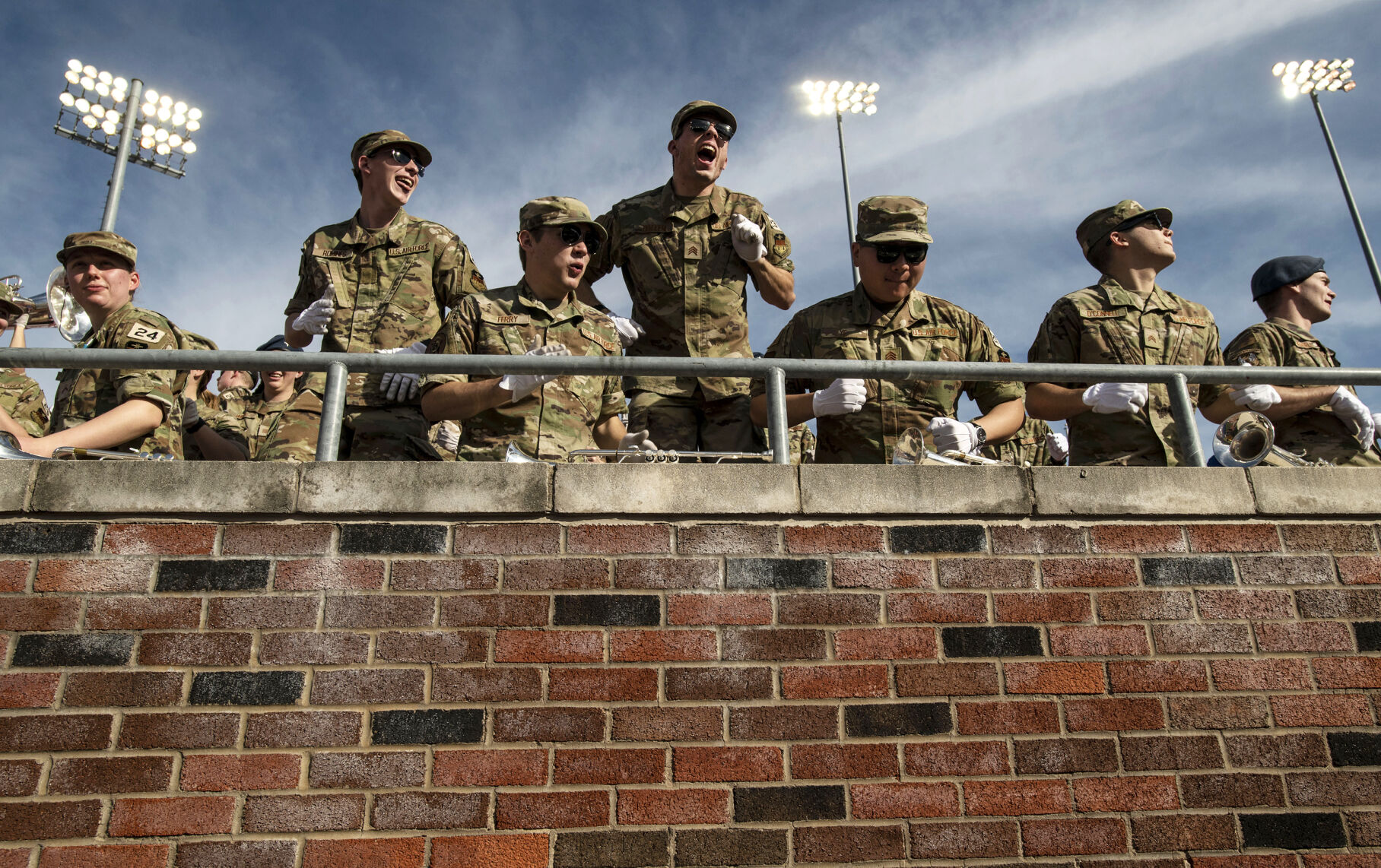 The 2021 First Responder Bowl at Gerald J. Ford Stadium on the campus of Southern Methodist University in Dallas, Texas on Tuesday, Dec. 28, 2021. The Falcons defeated the Cardinals and won the bowl game by a score of 31-28. (Chancey Bush/ The Gazette) (Chancey Bush/ The Gazette)