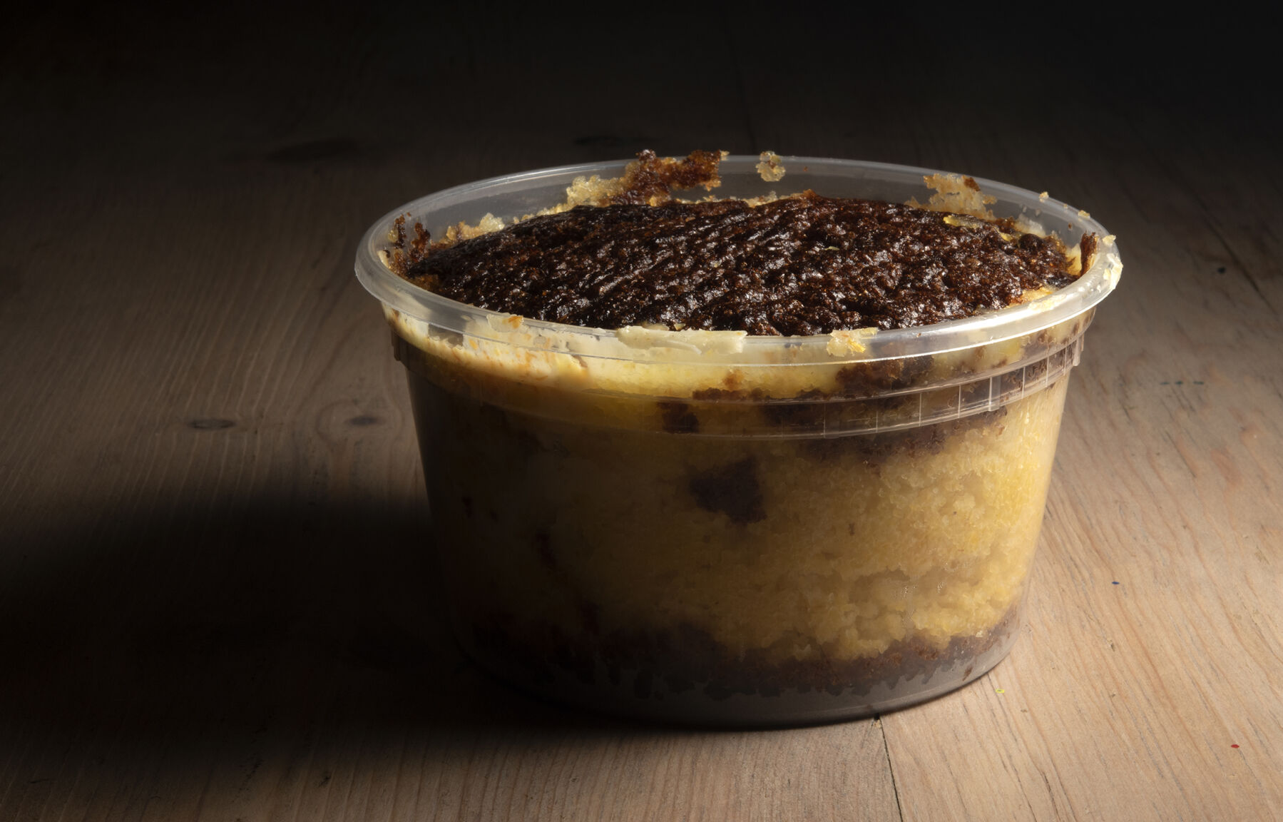 Custard-filled cornbread at AJ’s Pit Bar-B-Q. (Jeff Kearney, special to the gazette)