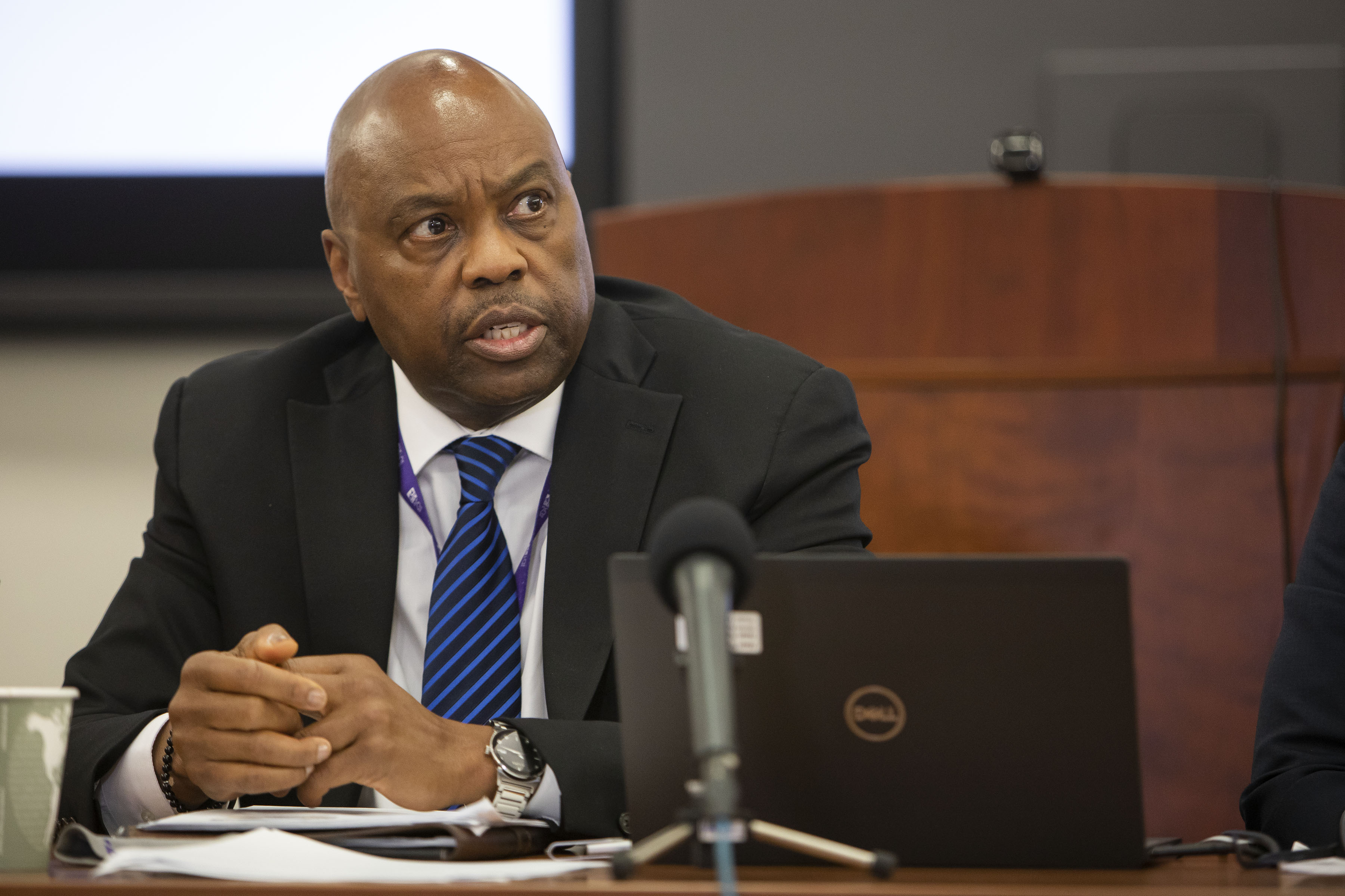 Denver International Airport CEO Phil Washington talks to media members about the proposed completion phase of the airport’s Great Hall Project on Thursday, Dec. 16, 2021, at Denver International Airport in Denver, Colo. (TimHursttim.hurst@gazette.comhttps://secure.gravatar.com/avatar/aca82bd62b4ee425c598527cd6faa1b1?d=mm&r=g)
