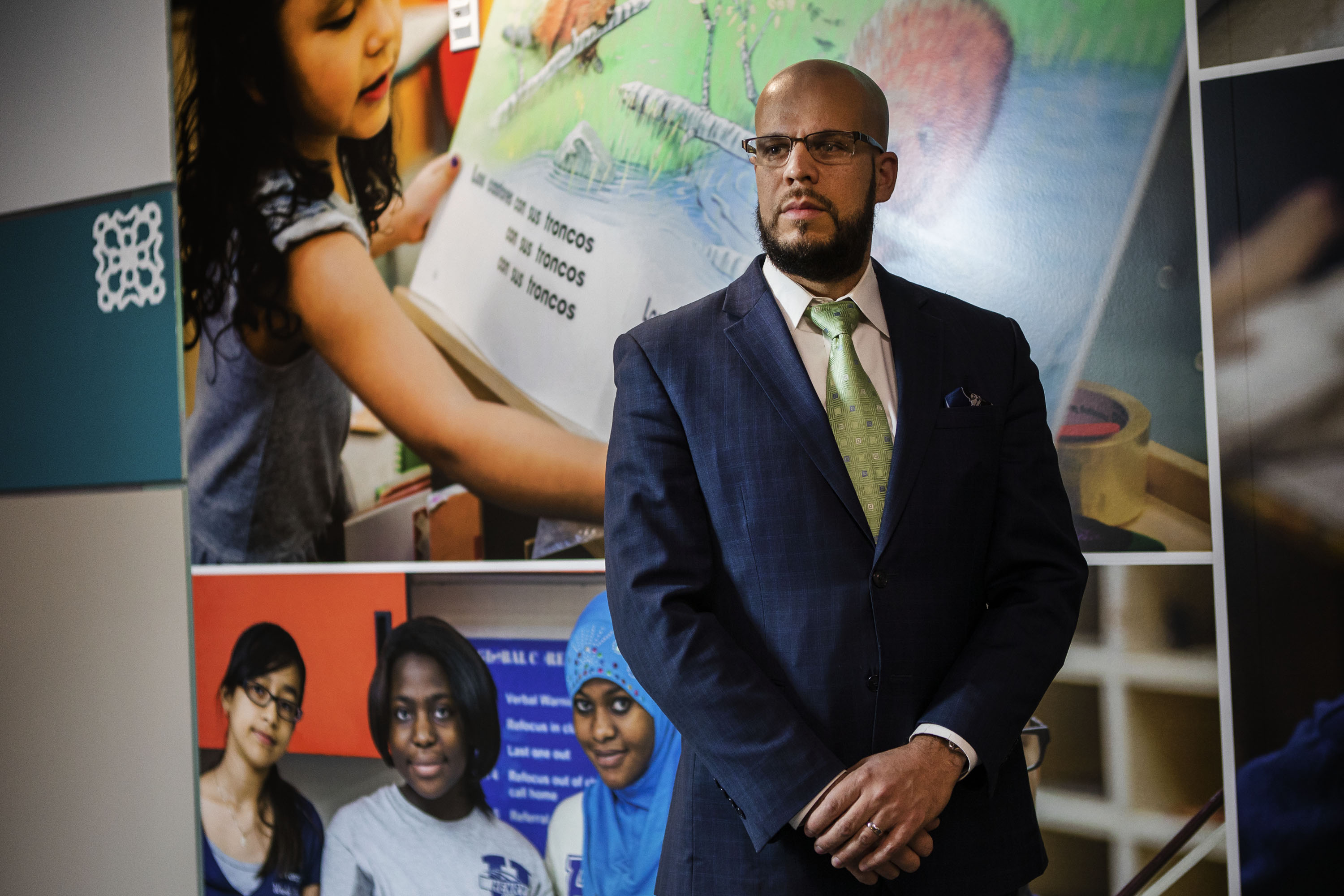 Alex Marrero, superintendent of Denver Public Schools, poses for a portrait outside of his office on Wednesday, Dec. 8, 2021, in Denver, Colo. (Timothy Hurst/The Gazette) (Timothy Hurst)