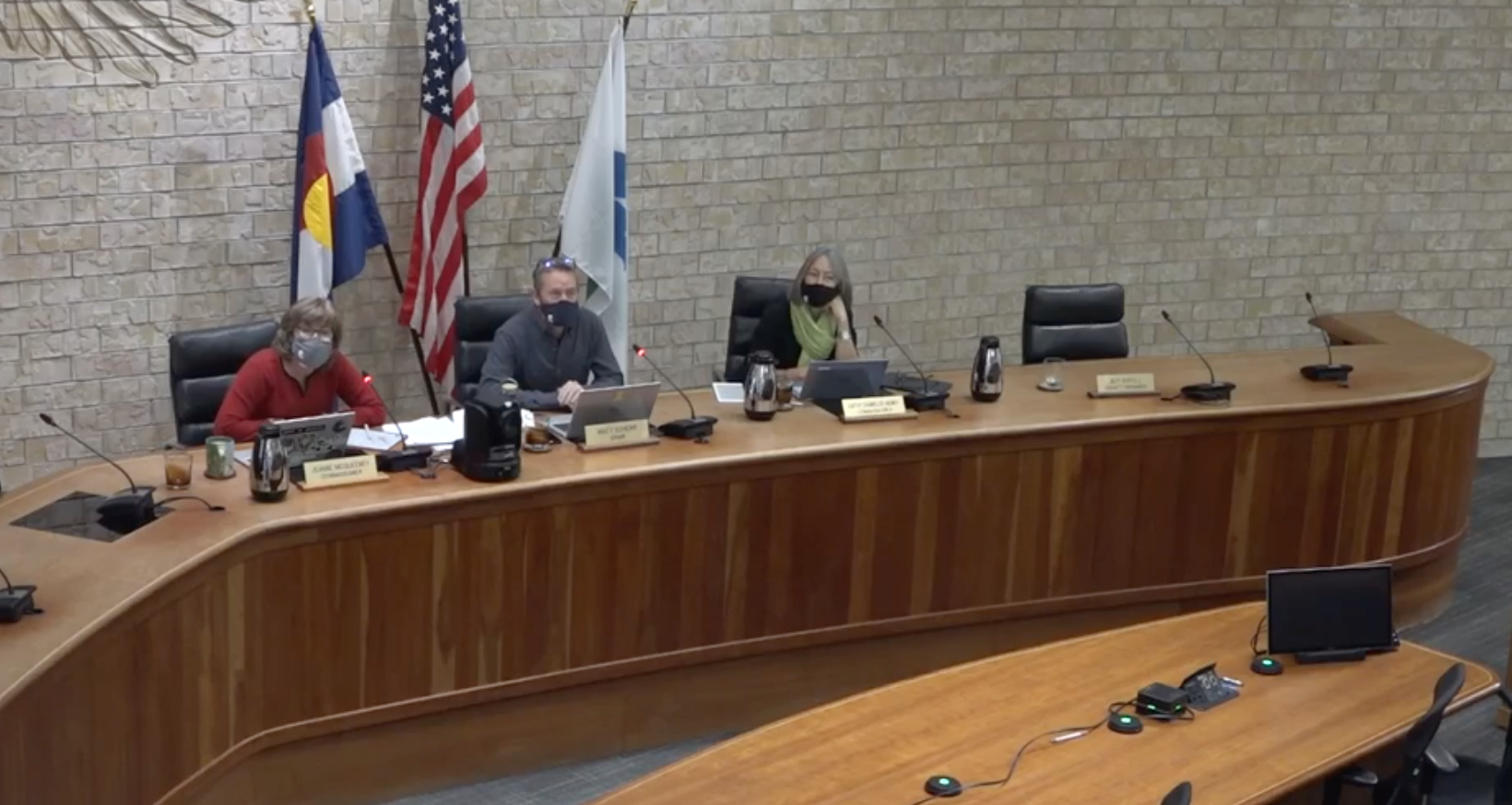 The Eagle County Board of Health voted unanimously Wednesday morning to institute an indoor mask mandate in the area, faced with a crush of COVID-19 cases. (Eagle County board of health meeting)