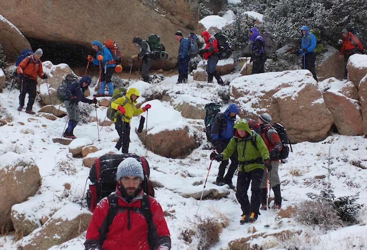 New Year’s Eve fireworks on Pikes Peak come on AdAmAn Club’s 100th trek up the mountain