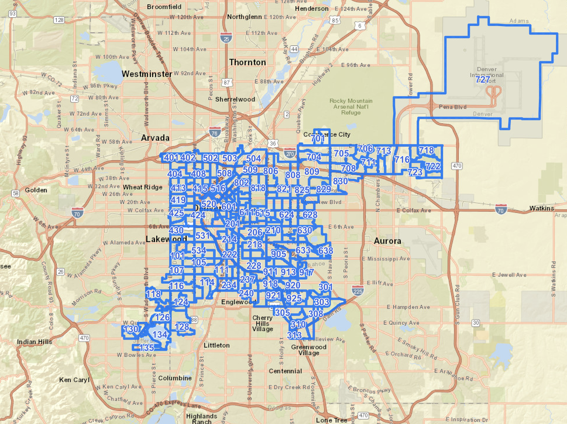 The 2022 precinct boundaries of the City and County of Denver. (arcgis.com)