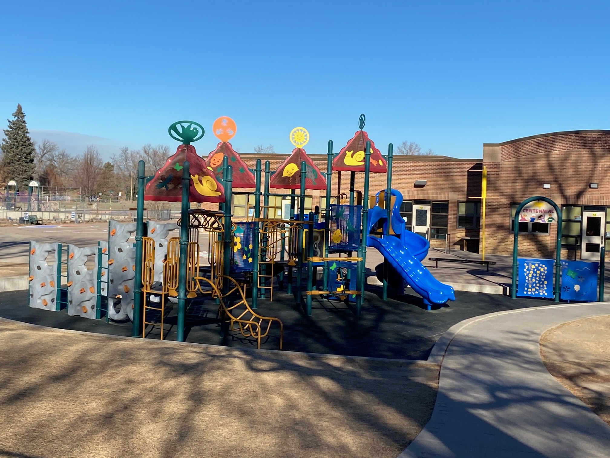 Centennial Elementary playground. Classes were canceled Thursday due to a power outage from Wednesday's wind storm. (Carol McKinley)