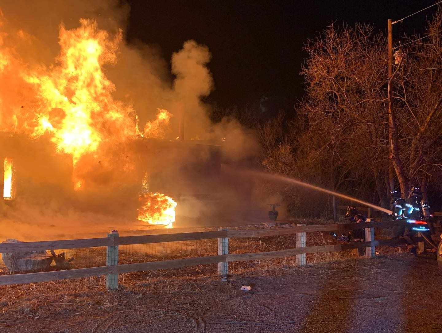 A family was displaced from their Loveland home after it caught on fire overnight, according to Loveland Fire Rescue Authority. (Courtesy of the Loveland Fire Rescue Authority)