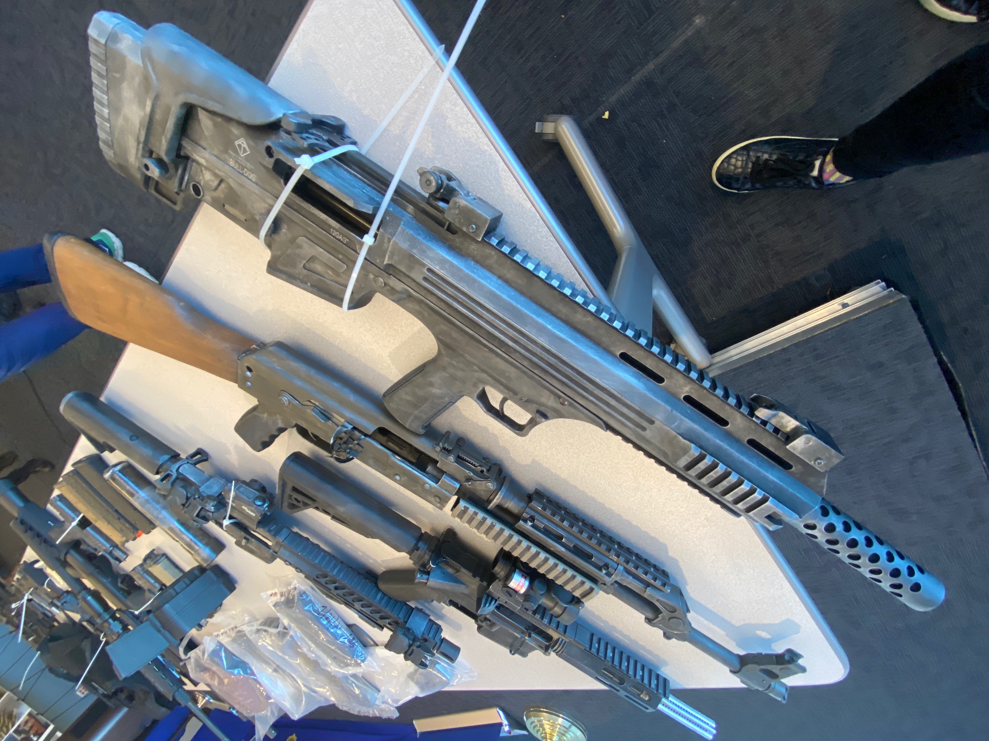 Of 20 long guns and handguns confiscated in the drug sting, six were stolen. (Carol McKinley)