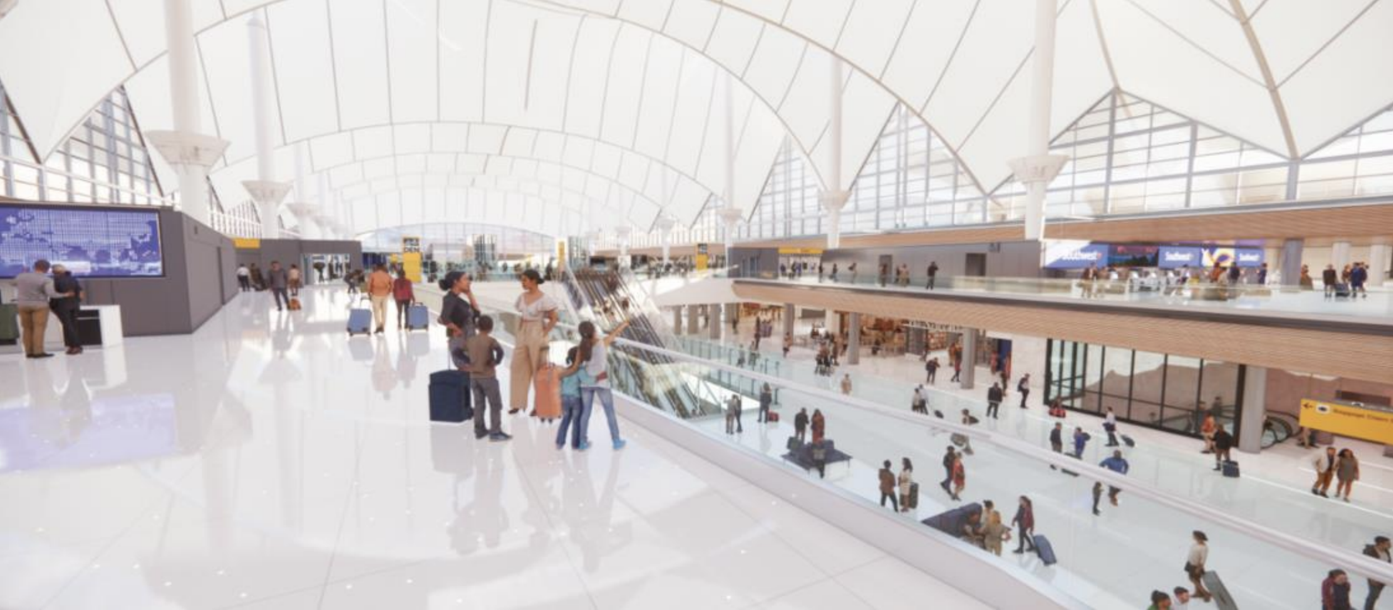A rendering of the Jeppesen Terminal of the Denver International Airport after the proposed phase three of the ongoing Great Hall Project. (Photo courtesy of the Denver International Airport)