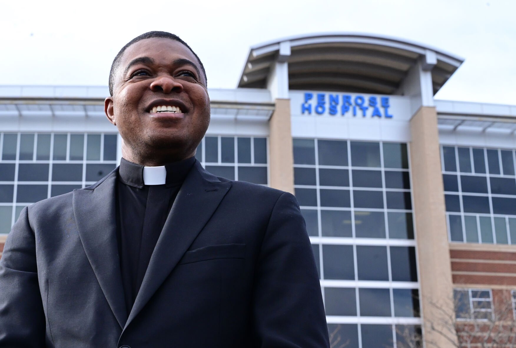Rev. Stephen Akujobi is the chaplain for Penrose Hospital and St. Francis Hospital. Monday, Dec. 6, 2021. (Photo by Jerilee Bennett, The Gazette) (Jerilee Bennett)