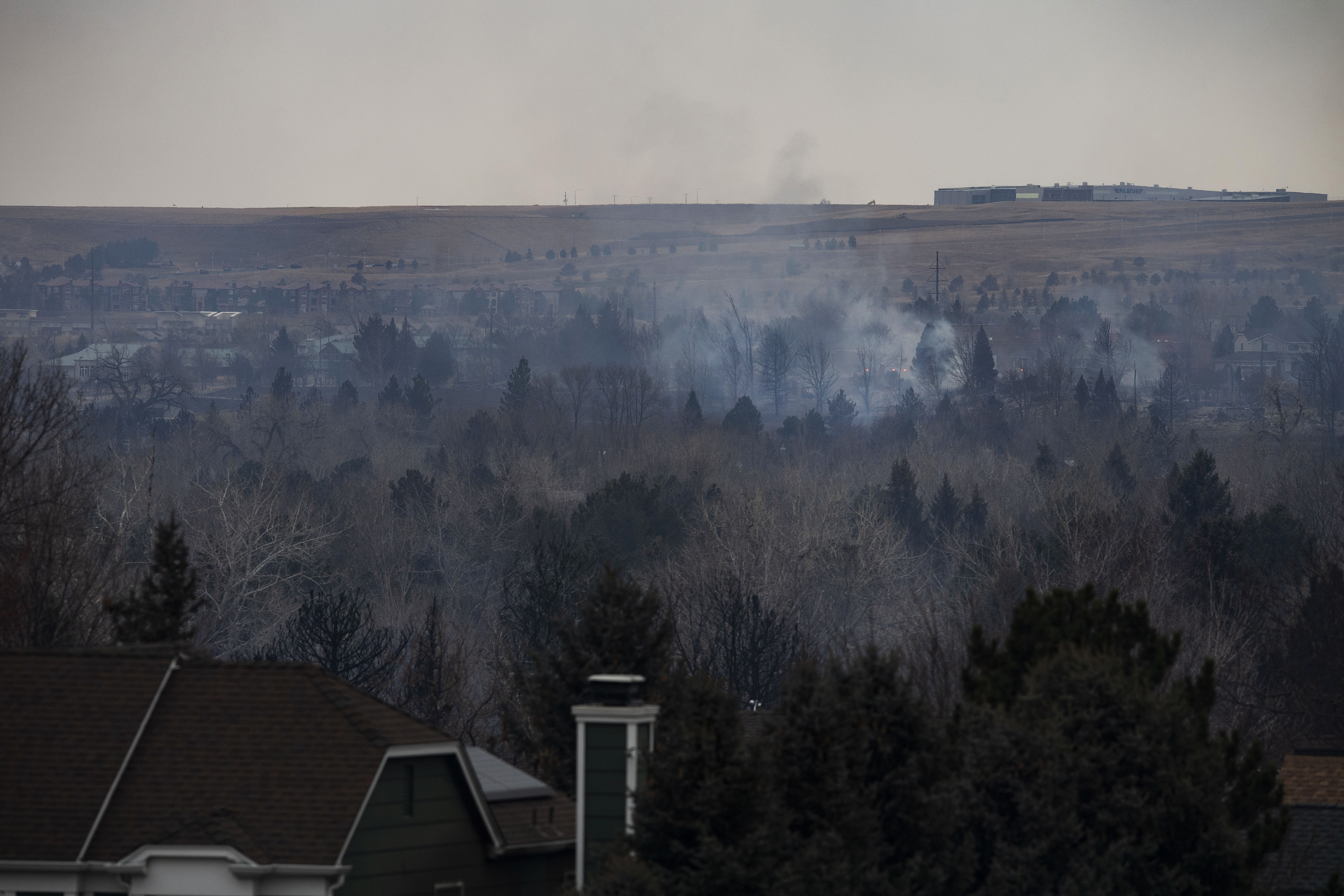 The aftermath of the Marshall fire in Louisville, Colo., on Friday, Dec. 31, 2021. The Marshall fire ripped through Boulder County fulled by high-winds on Thursday, destroying over 500 homes. The number of destroyed homes will likely increase as approximately 35,000 people were evacuated in Louisville and Superior.(Chancey Bush/ The Gazette) (Chancey Bush/ The Gazette)