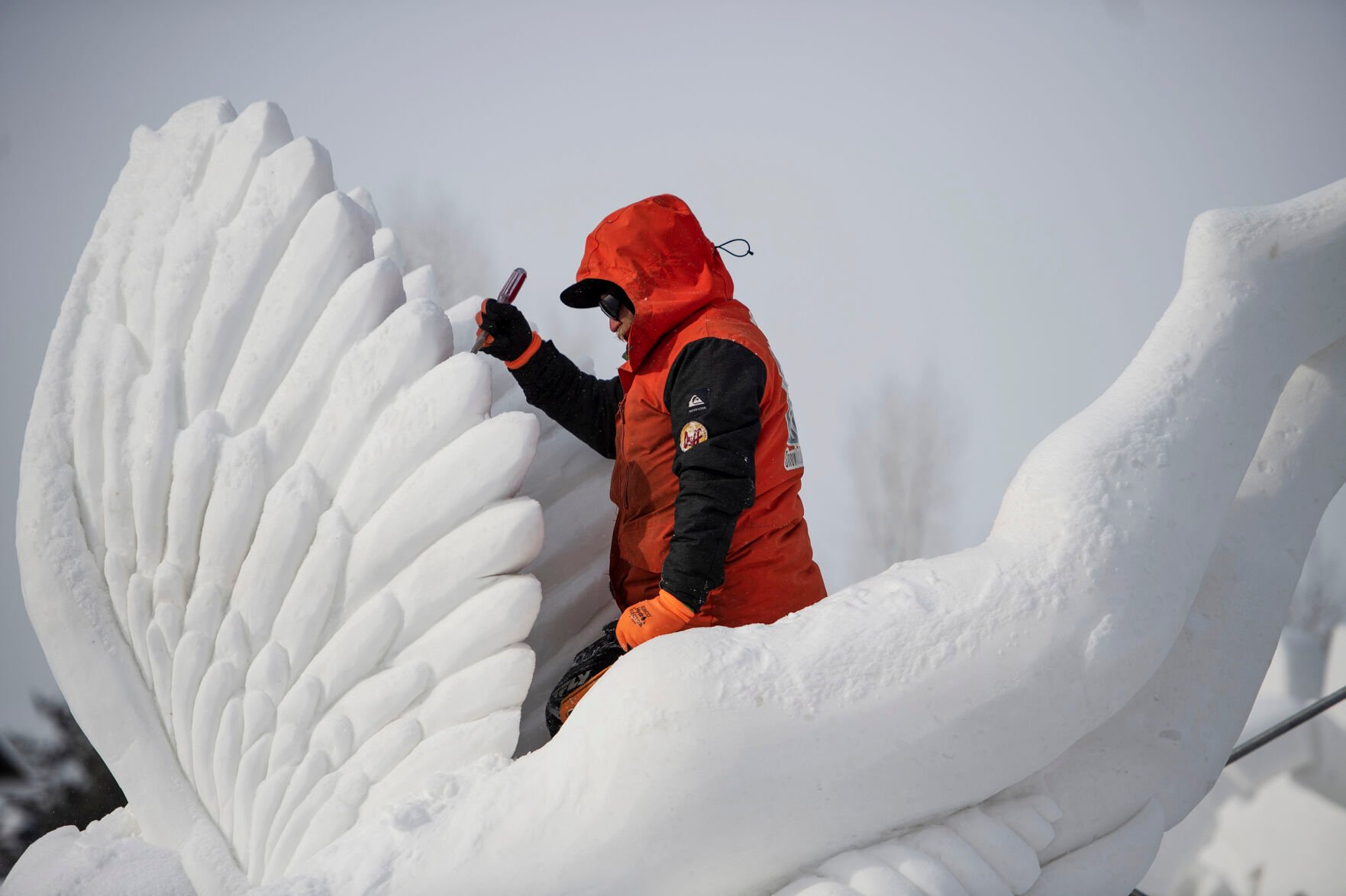 Giant snow sculptures by international artists on display in Colorado